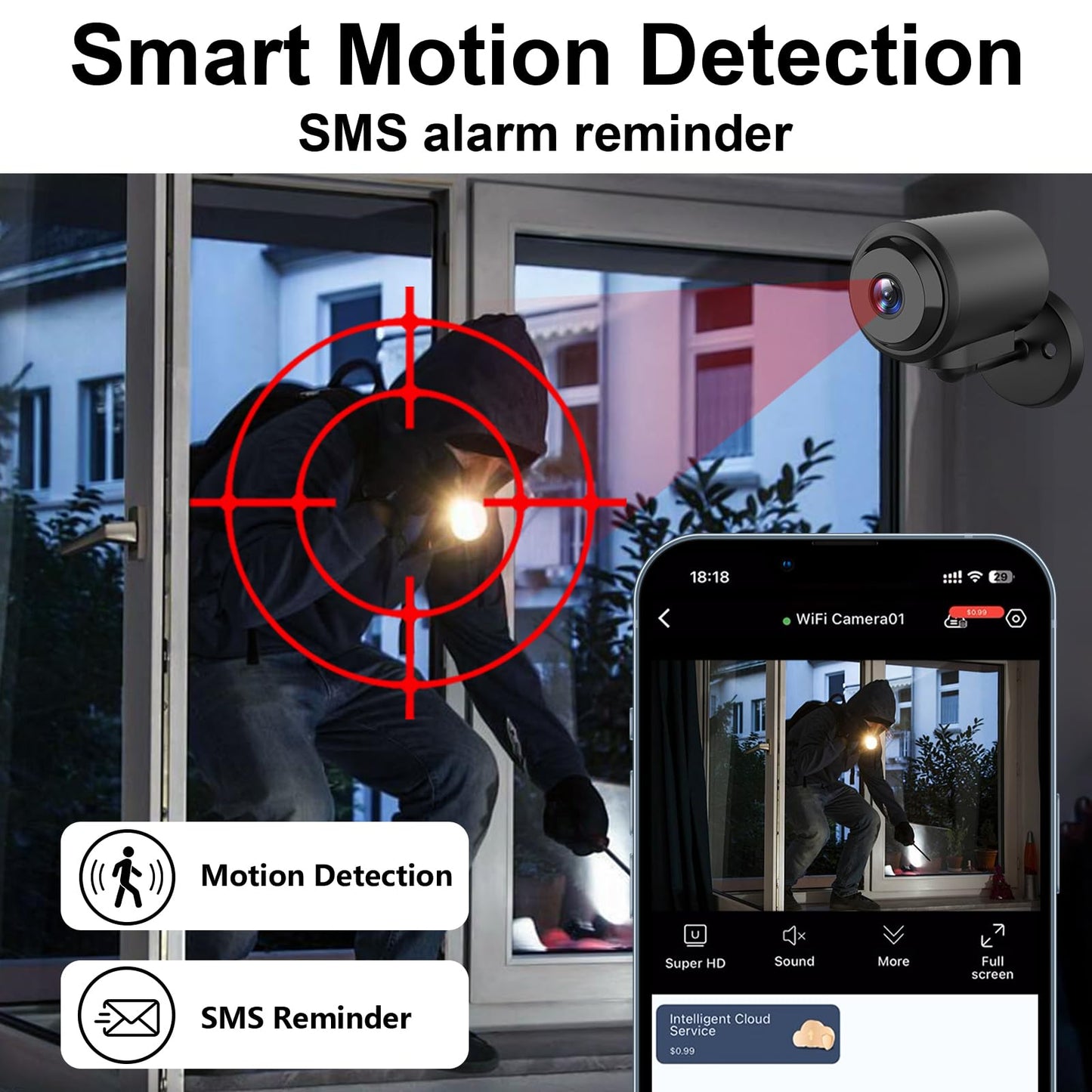 4K WiFi Security Camera with Night Vision