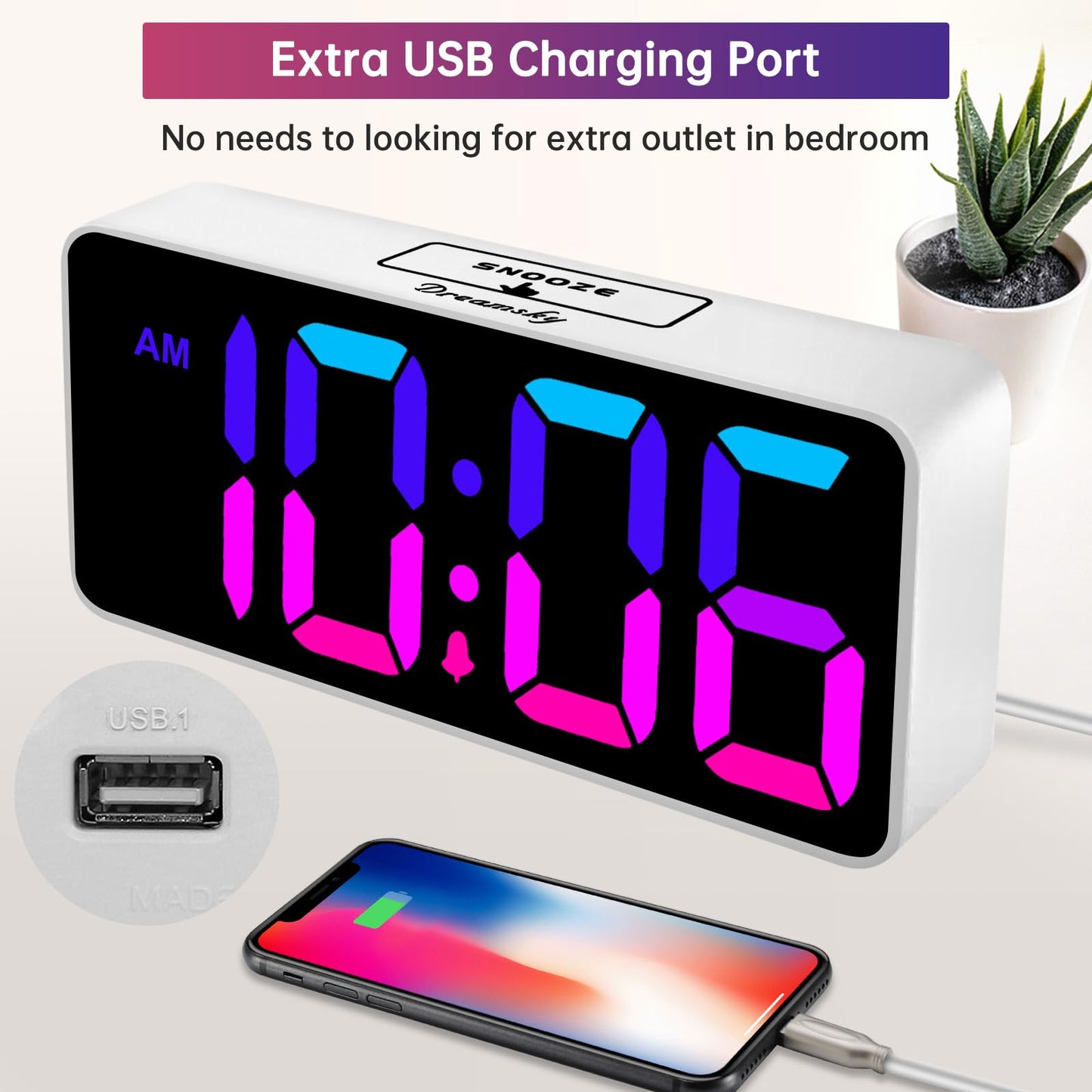 DreamSky Large Digital Alarm Clock for Seniors