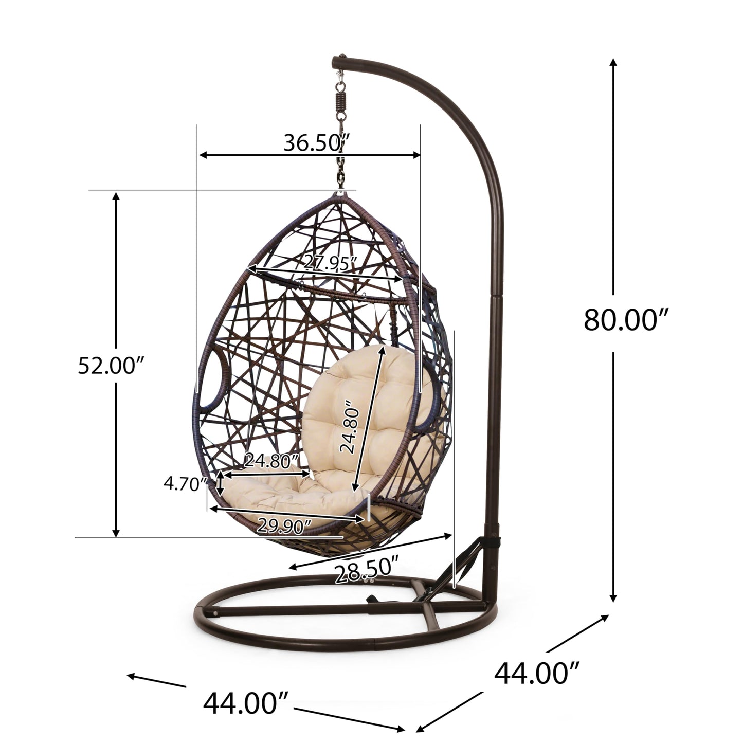 Hanging Wicker Tear Drop Chair by Christopher Knight