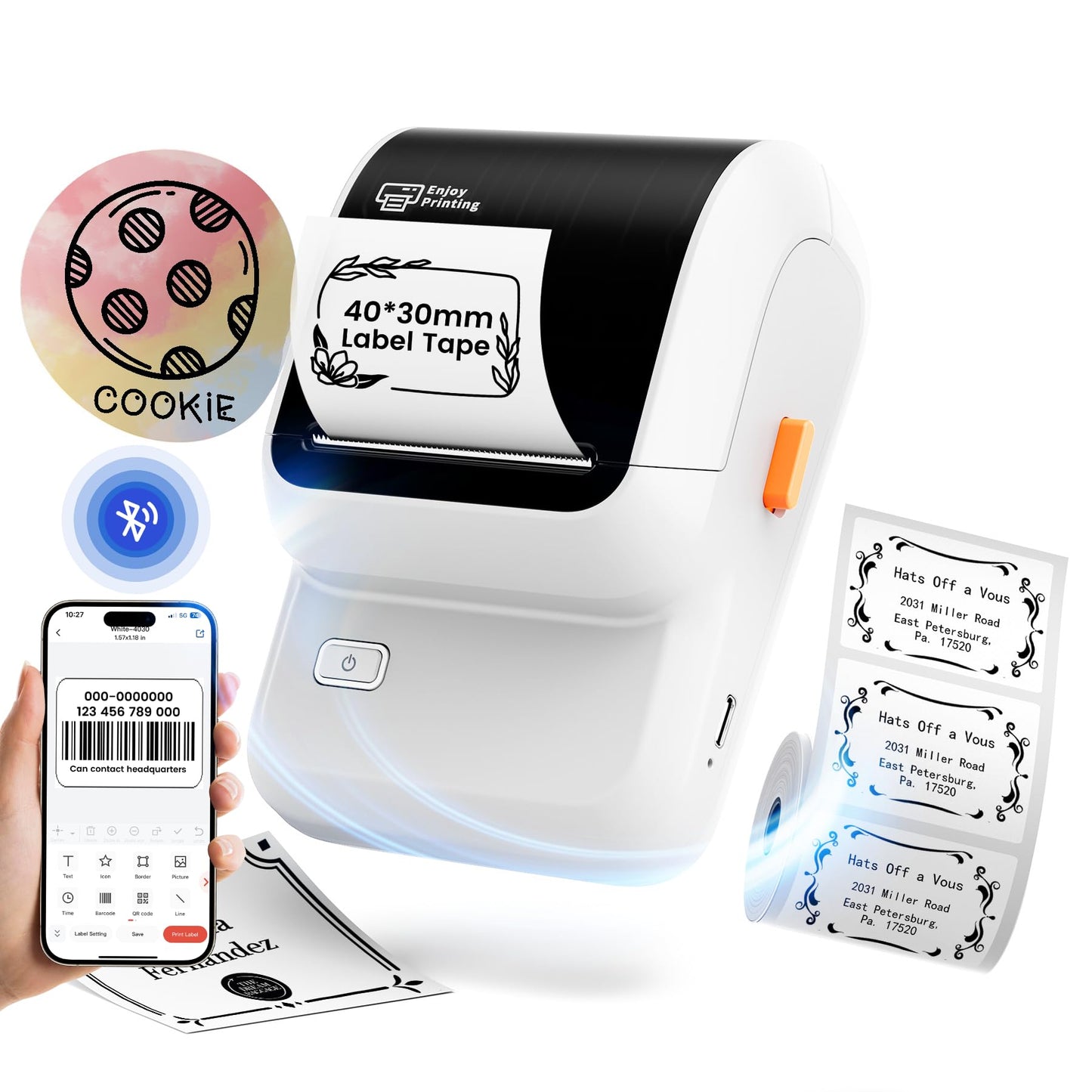 Bluetooth Thermal Label Maker for Small Business