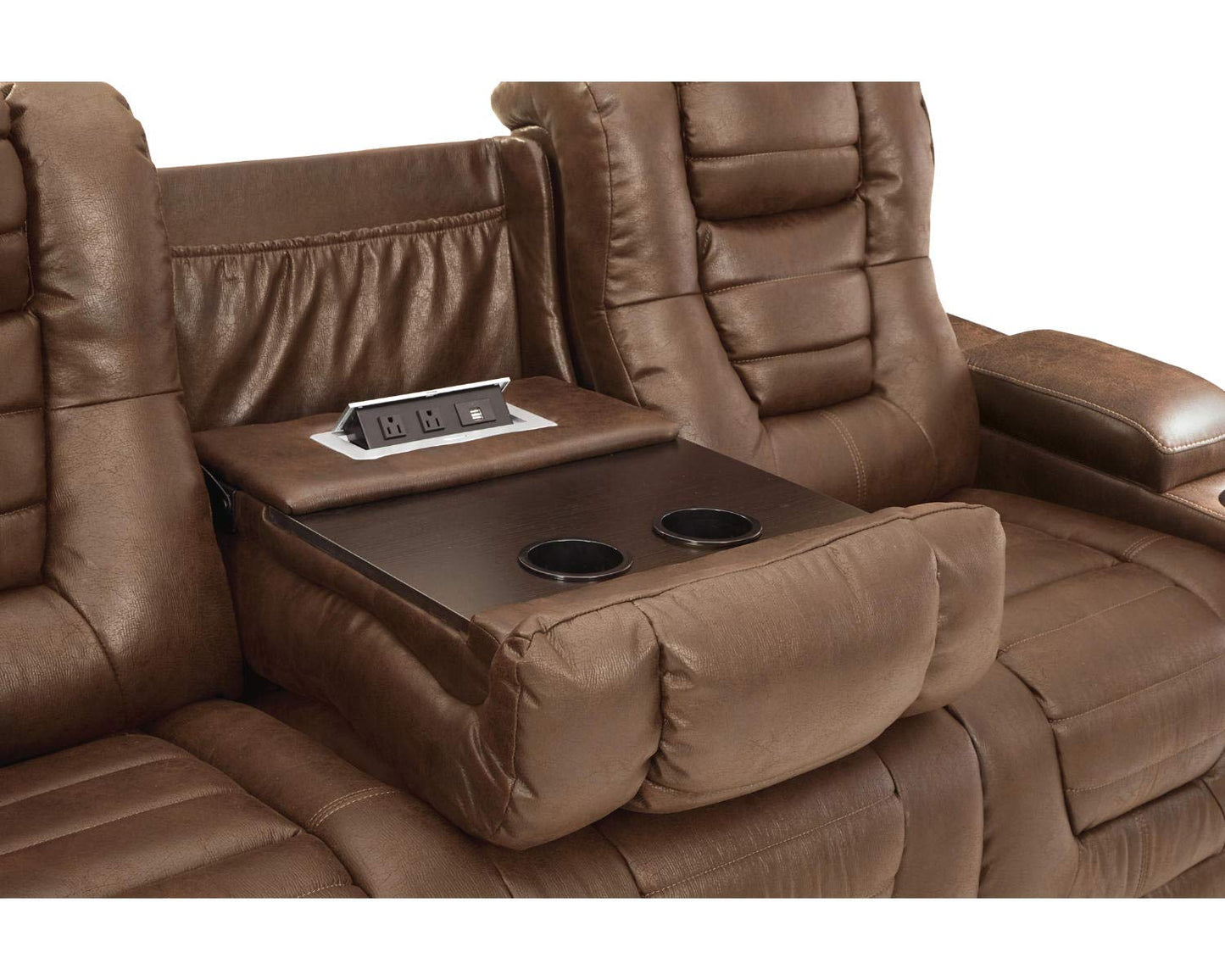 Power Reclining Sofa with Adjustable Headrest