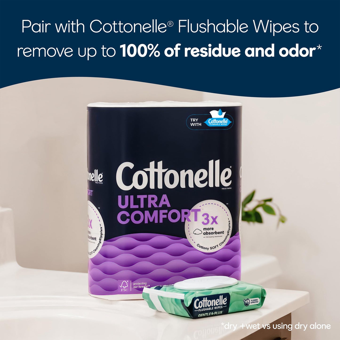 4 Mega Rolls Cottonelle Ultra Soft Toilet Paper