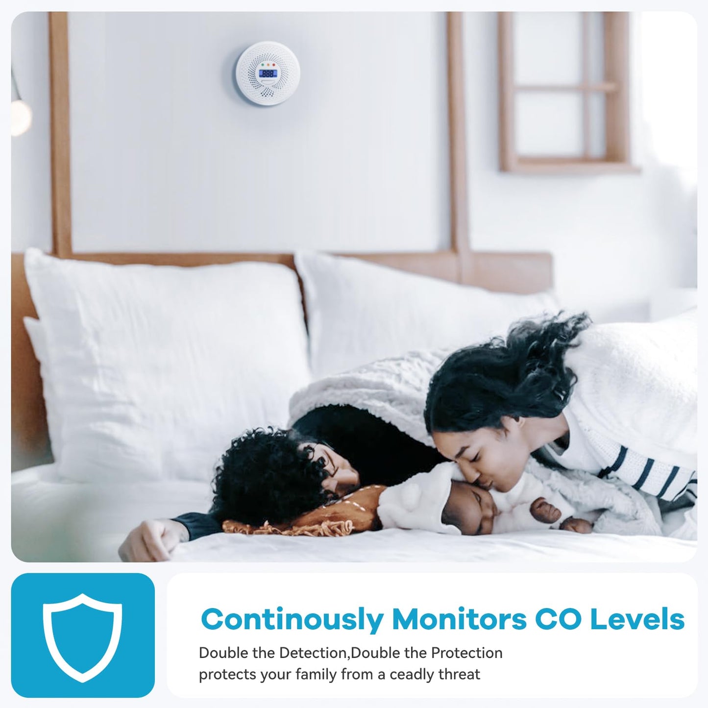 Carbon Monoxide Detector with LED Display Alarm
