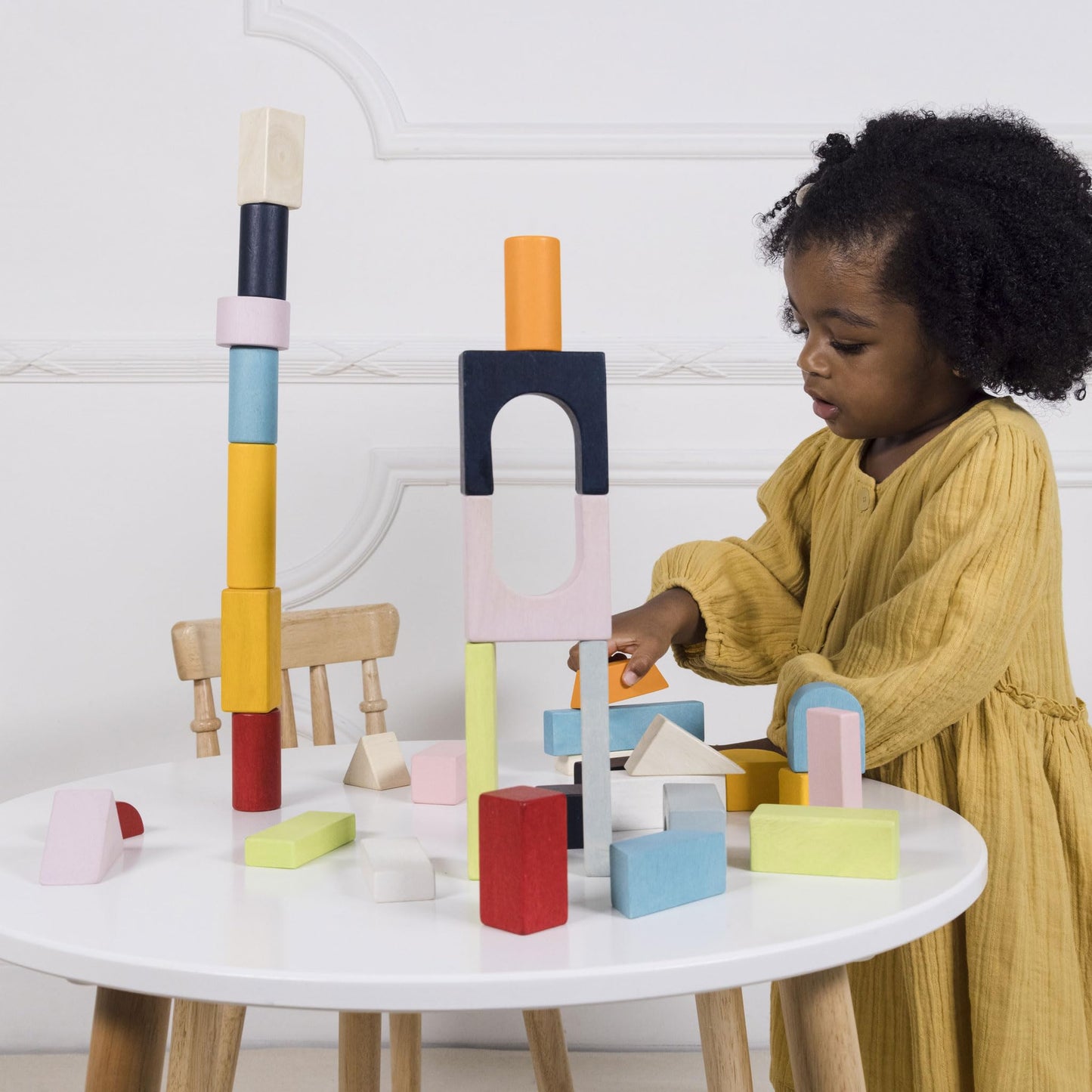 60-Piece Le Toy Van Wooden Building Blocks Set