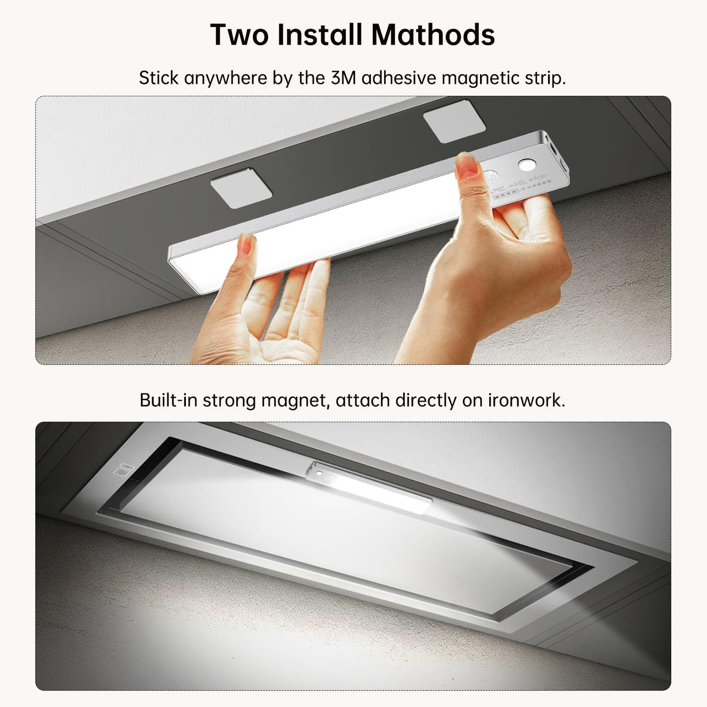LED Motion Sensor Closet Lights, Wireless Rechargeable