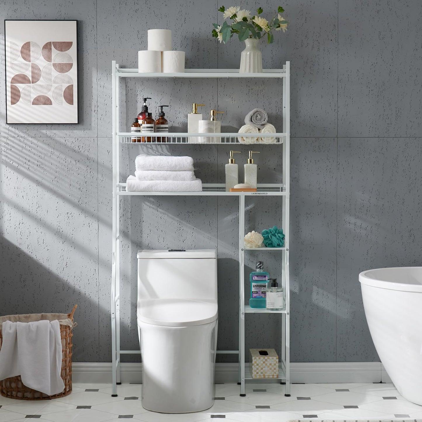 6-Tier Over Toilet Storage Organizer