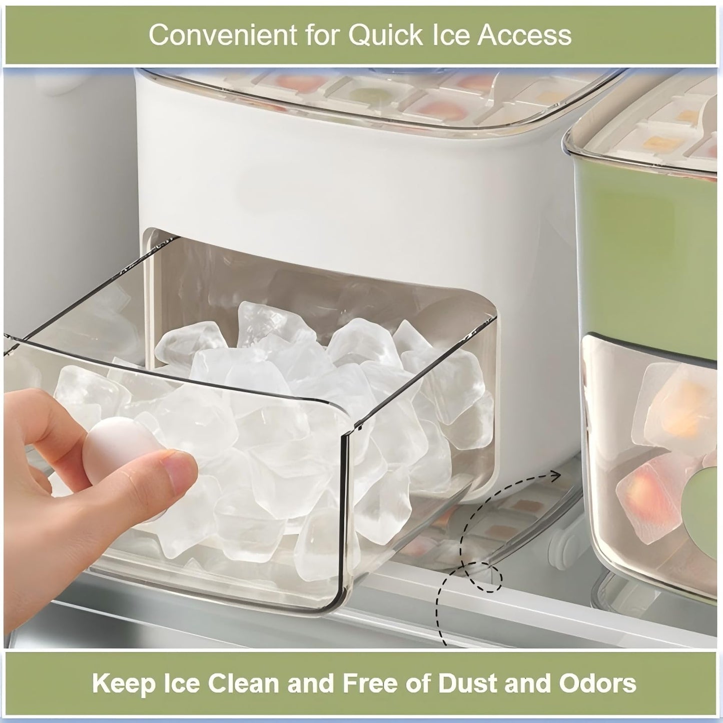 Ice Cube Tray with Lid for Cocktails & Drinks