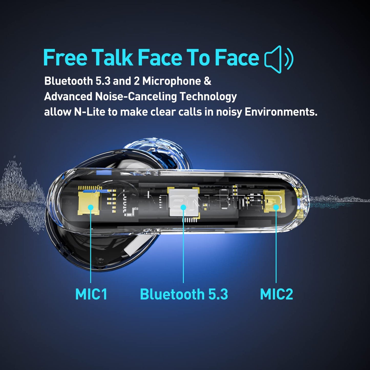 Monster Bluetooth 5.3 Wireless Earbuds with Noise Reduction