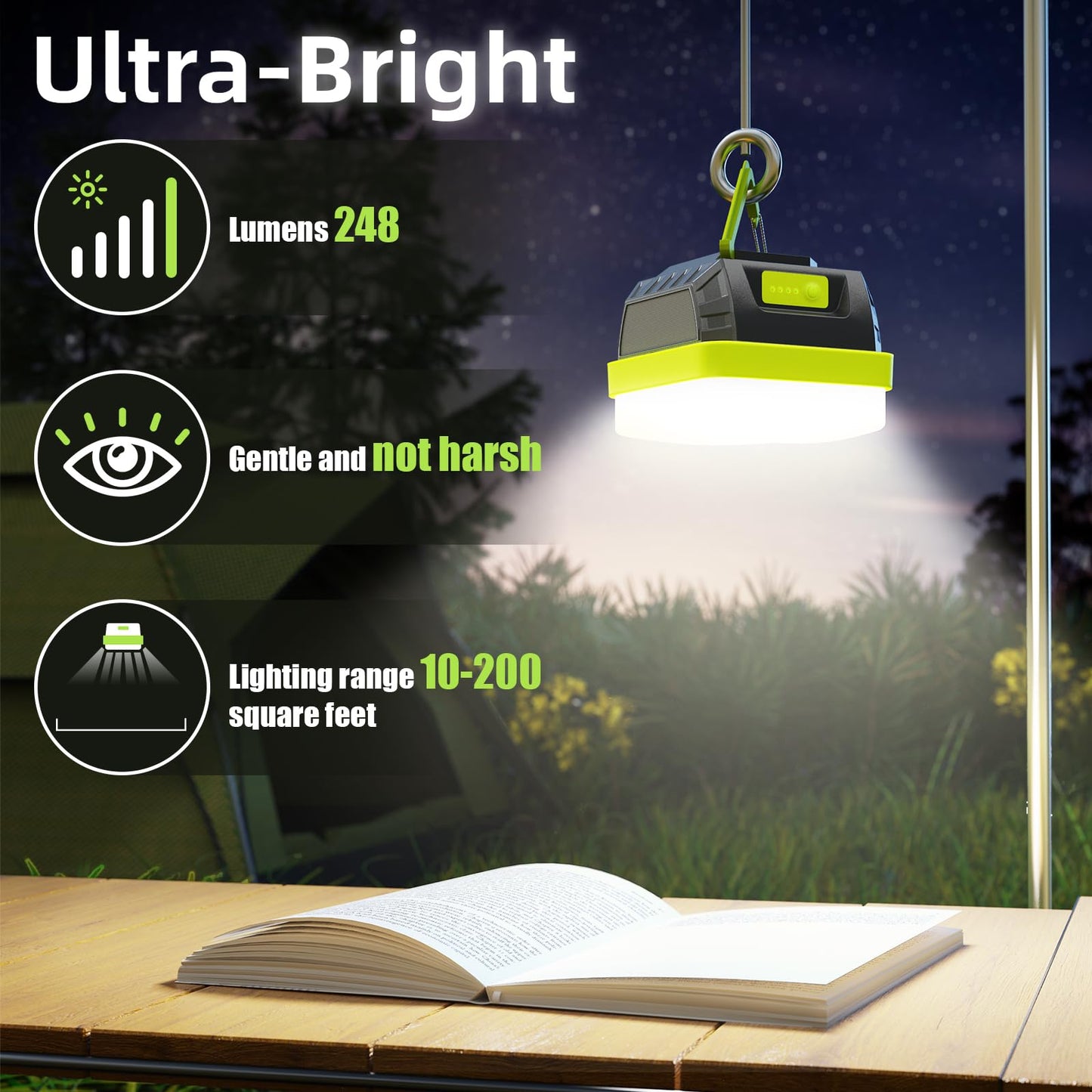 MARBERO LED Camping Lantern with Power Bank