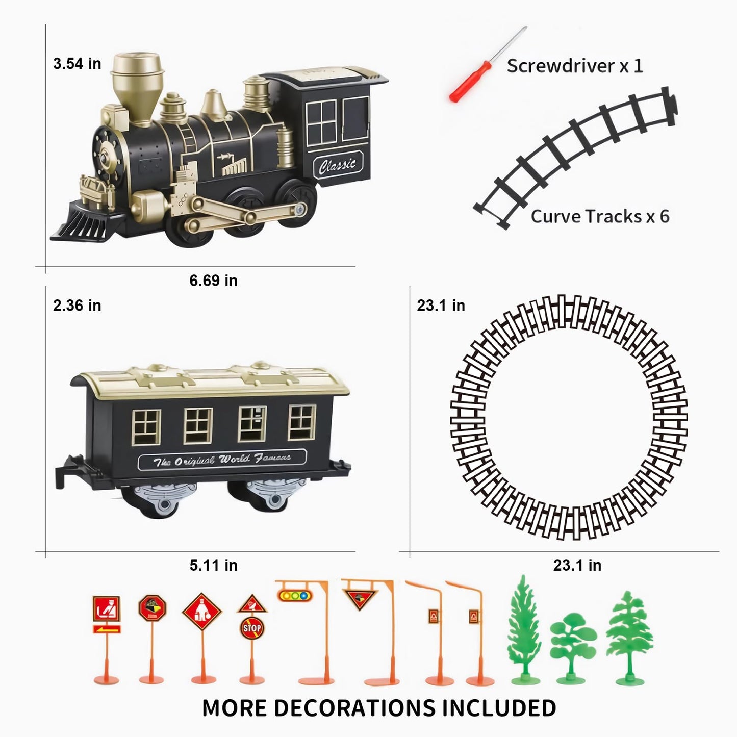 Train Set with Lights, Sounds & Tracks