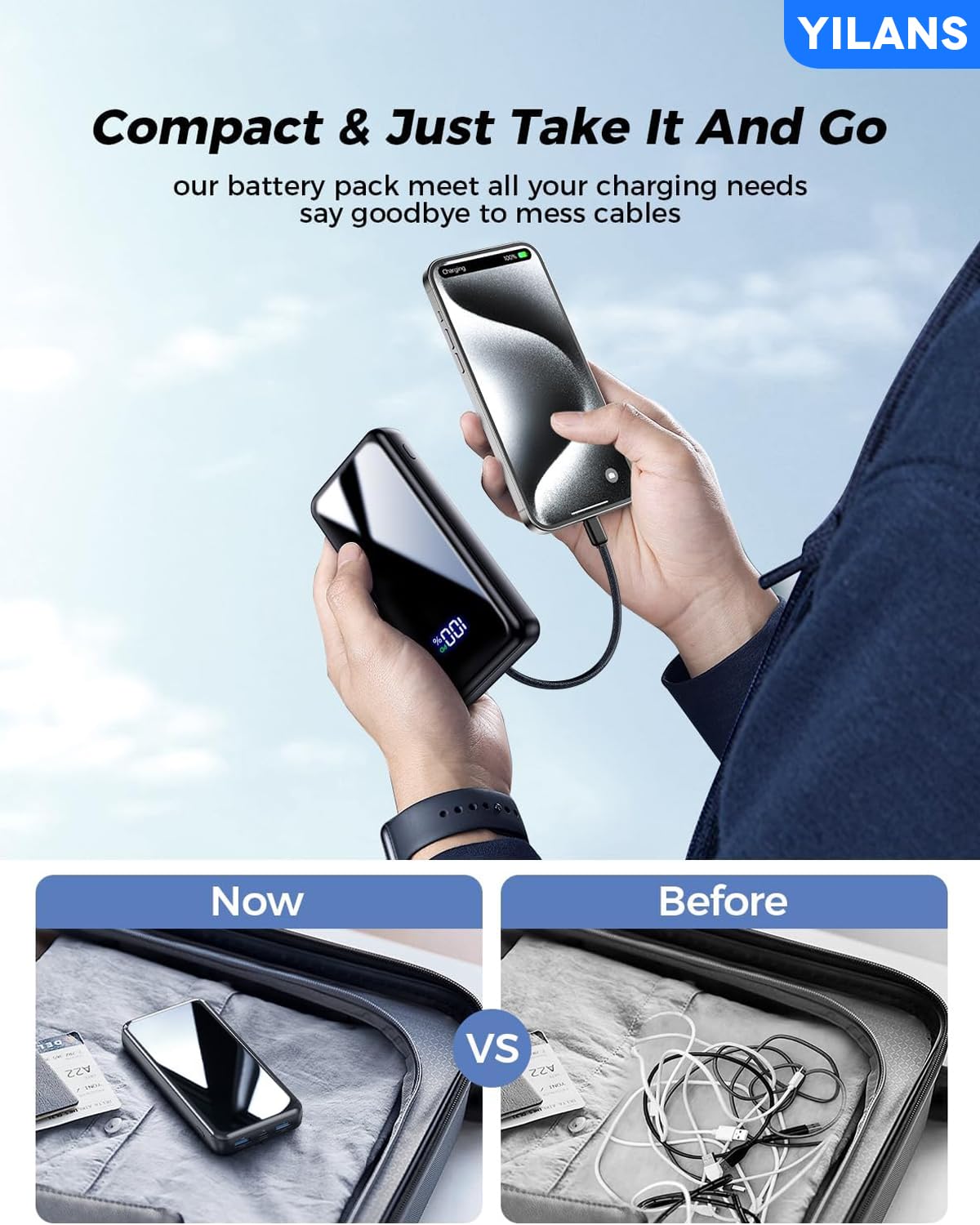 42800mAh YILANS Portable Charger with Fast Charging