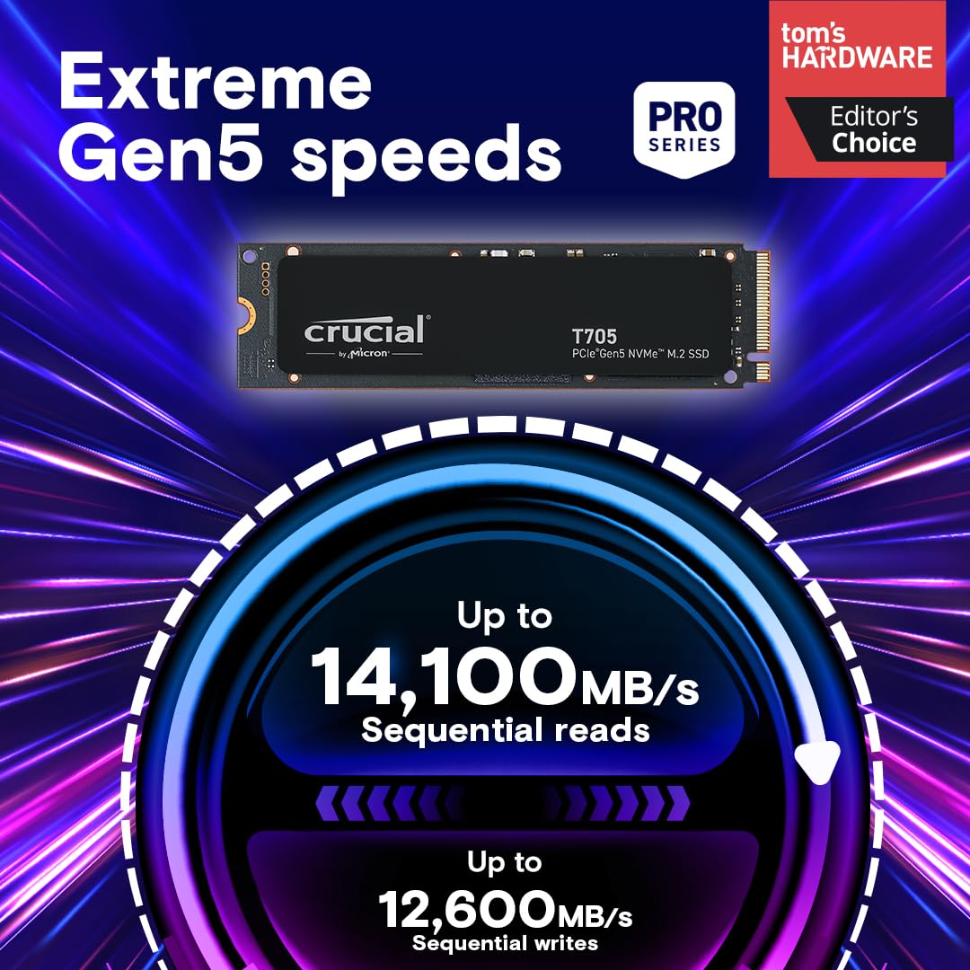 Crucial 4TB PCIe Gen5 NVMe M.2 SSD