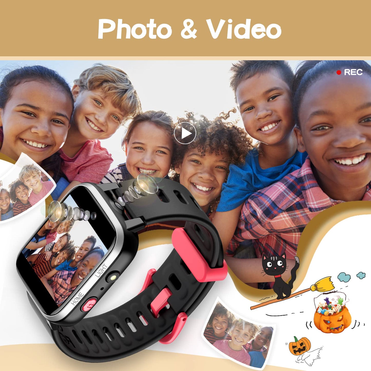 DIGEEHOT Kids Smart Watch Boys Girls, Toys for 6-12 Year Old with Camera, Games, Music Player, Pedometer, Alarm Clock, Flashlight, Toddler Watch for Birthday Boys Girls Ages 6 7 8 9 10
