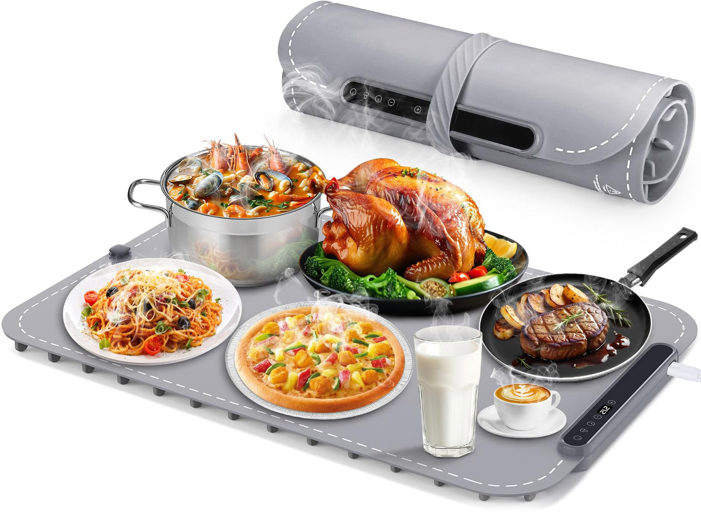 Electric Food Warming Mat with Adjustable Temperature