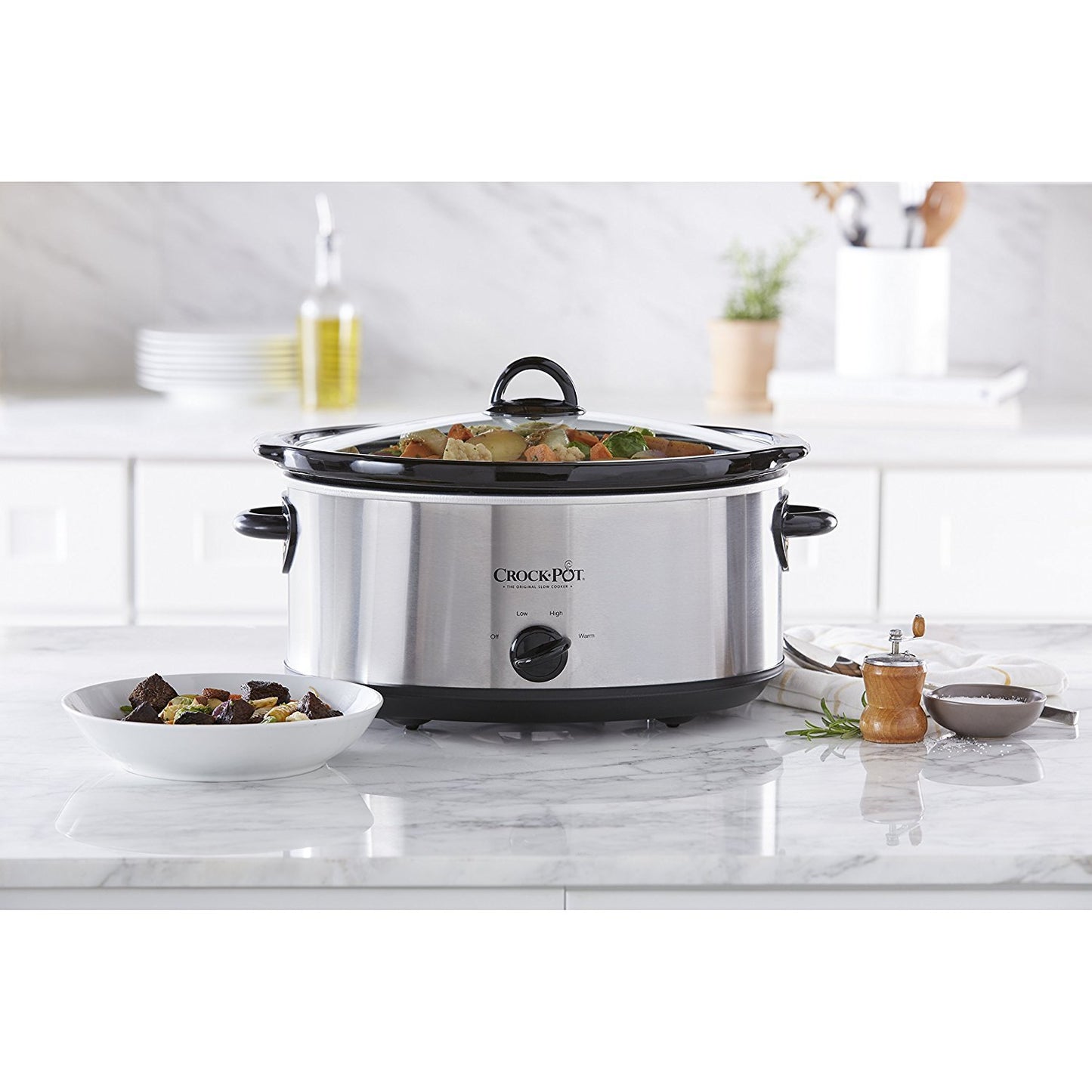 Crock-Pot 7 Quart Manual Slow Cooker - Stainless Steel