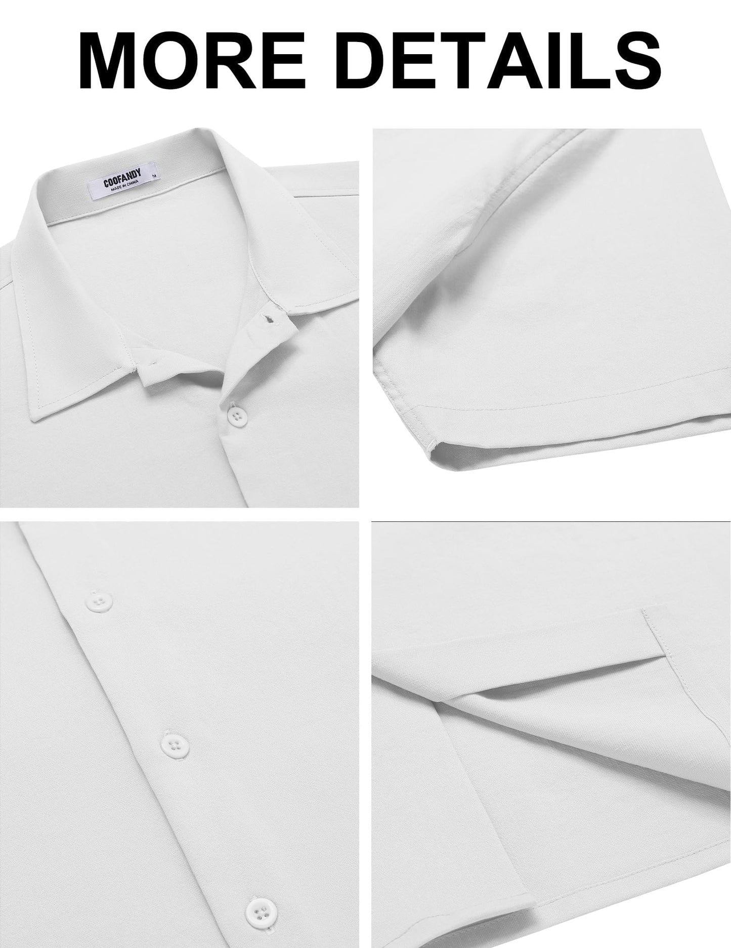 COOFANDY Men's Linen Short Sleeve Button Up Shirt