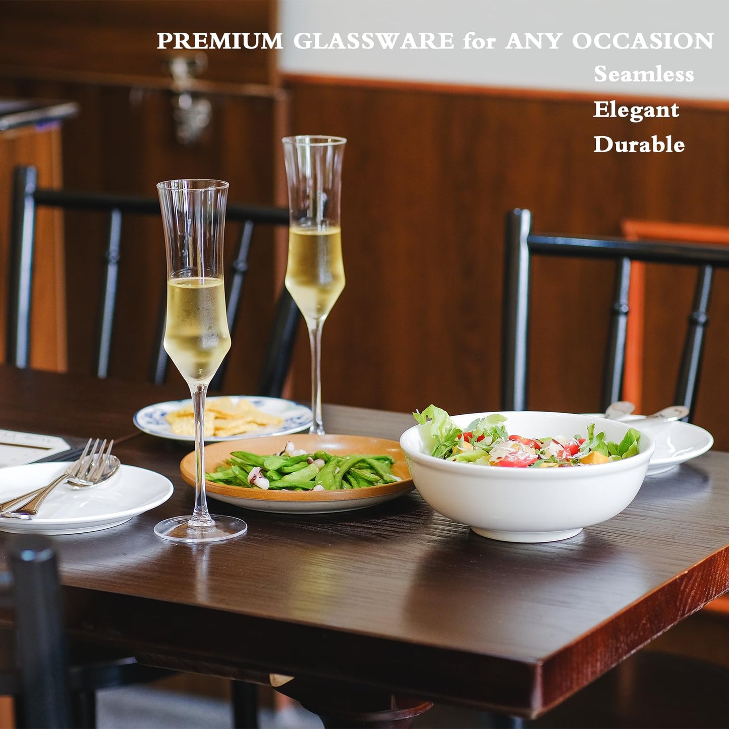 Champagne Flutes Set of 6 by BACLIFE
