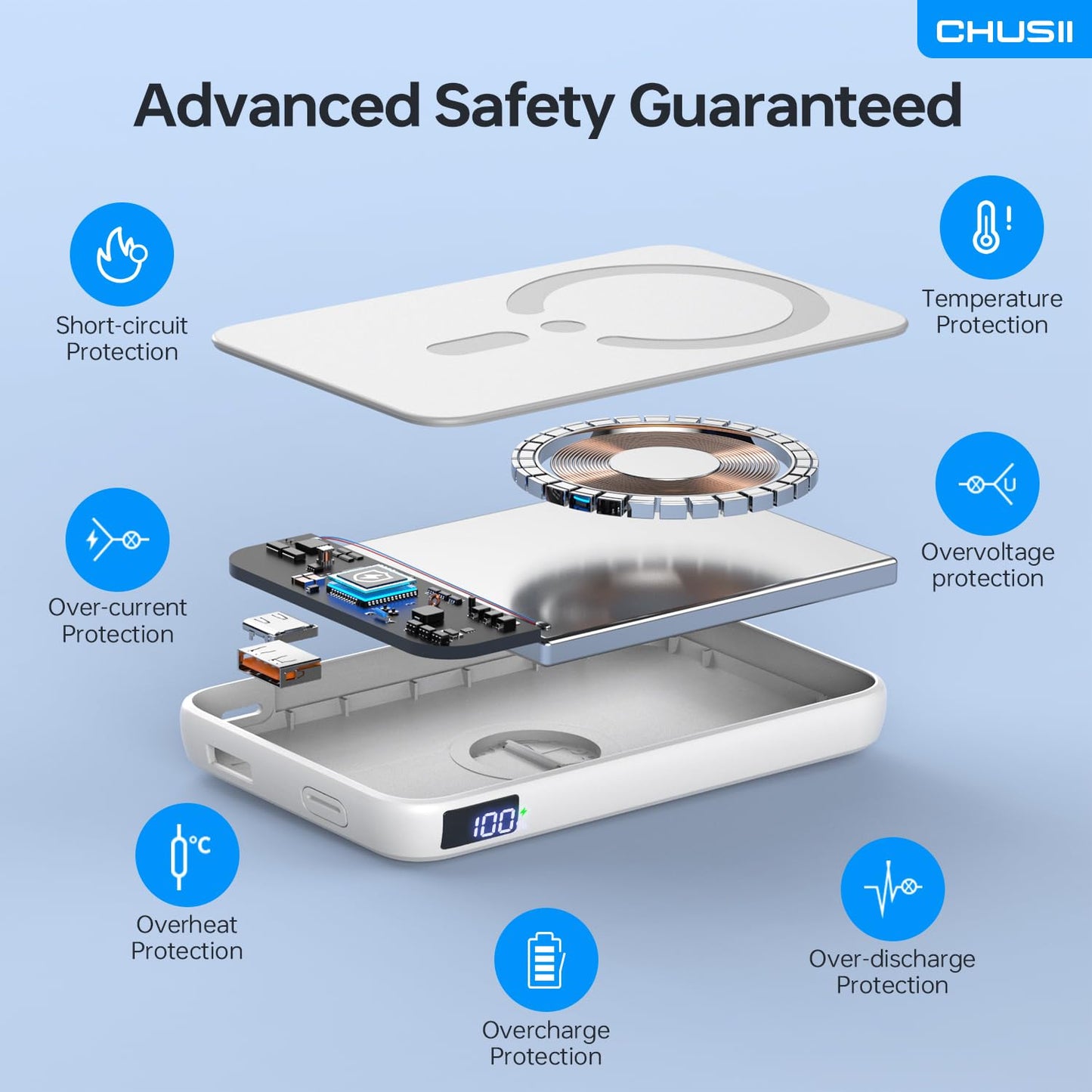 12000mAh MagSafe Wireless Power Bank with Stand