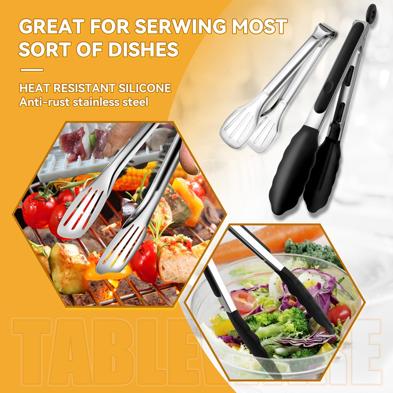 15-Piece Serving Utensils Set for Entertaining