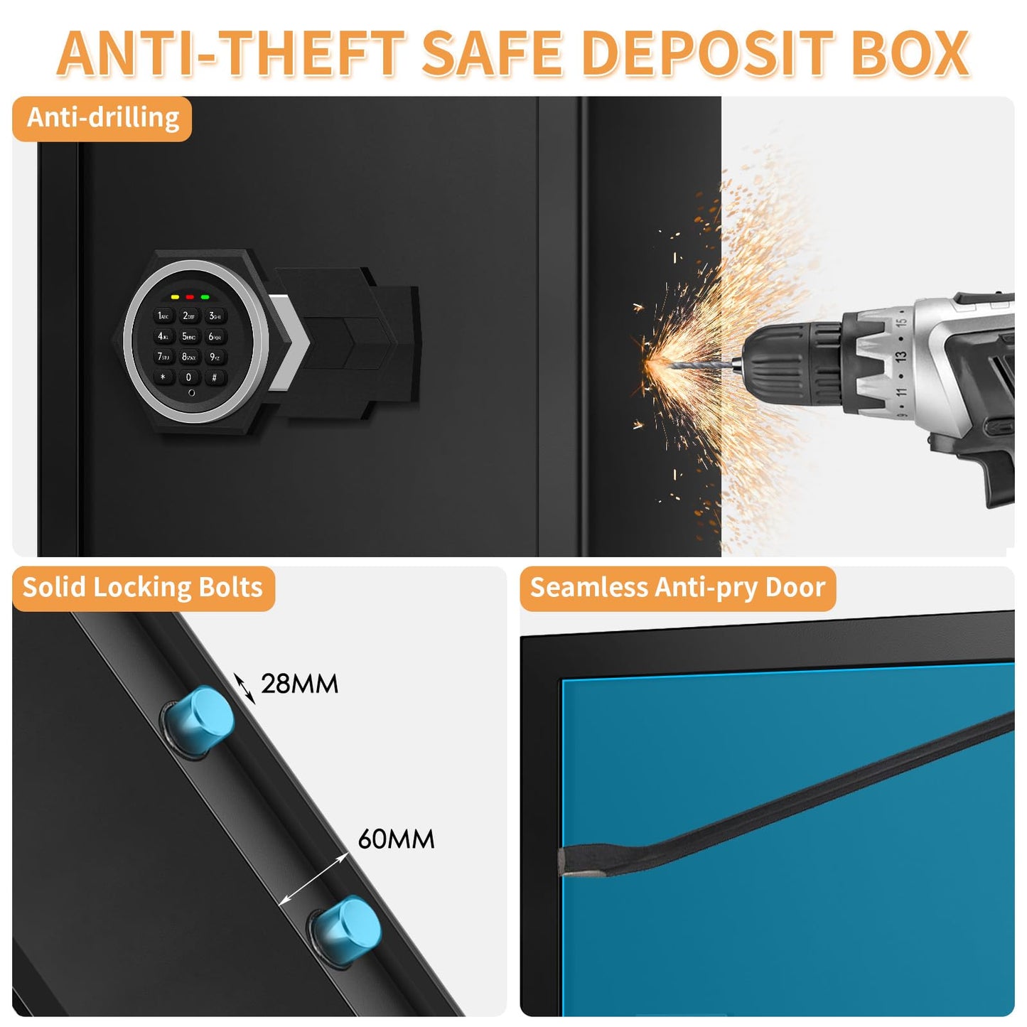 5.1 Cu ft Fireproof Waterproof Security Safe Box