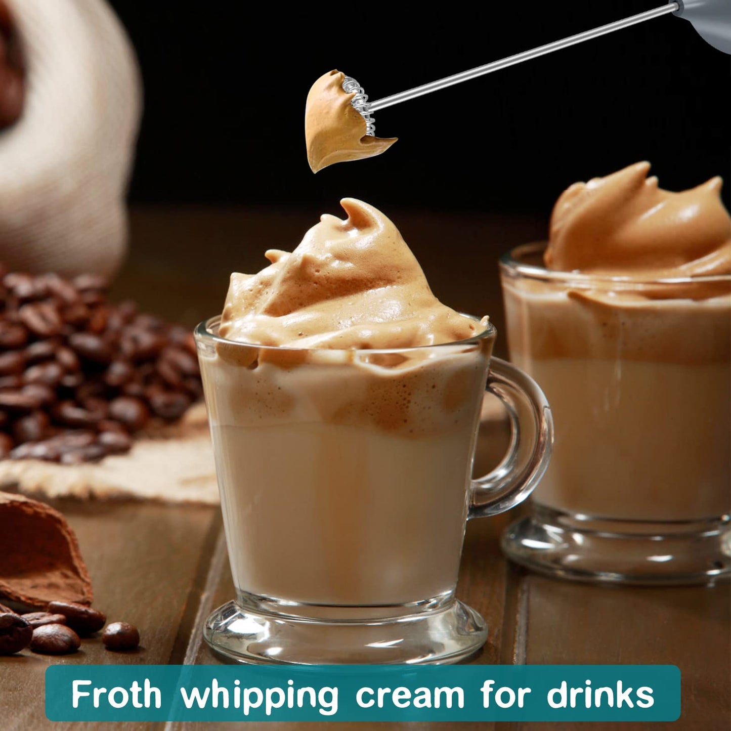 Cincred Electric Milk Frother for Coffee Drinks