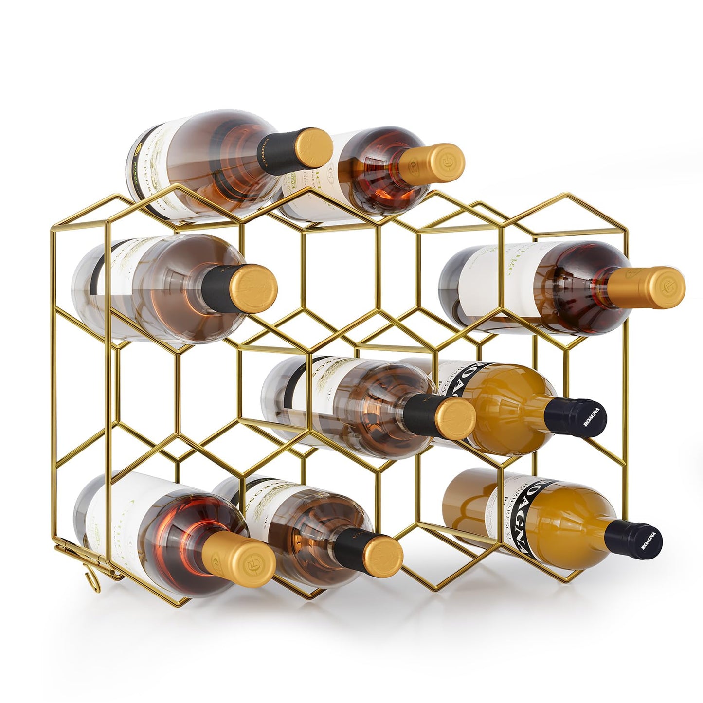 Countertop Wine Rack for 14 Bottles - Gold