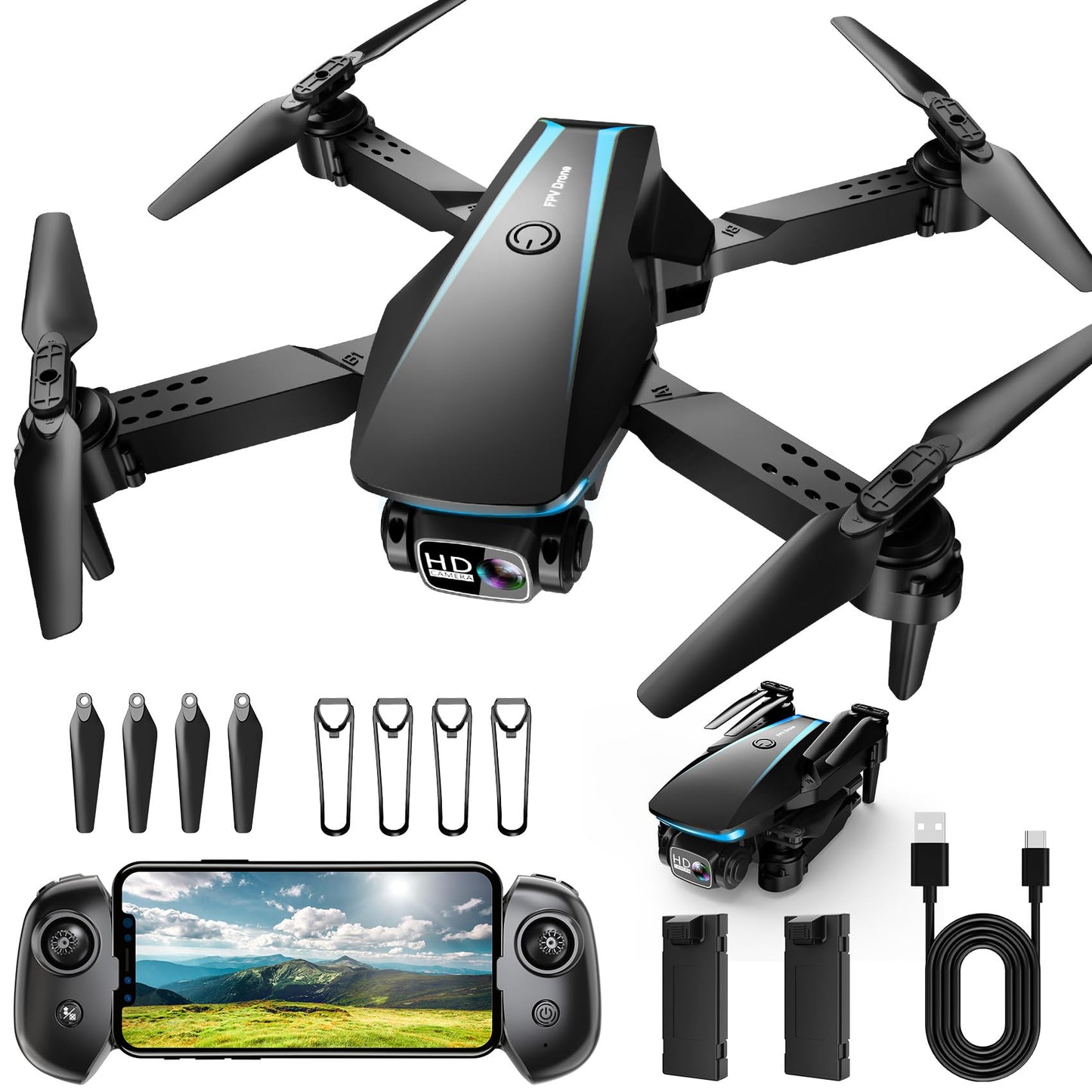 RADCLO 1080P HD Mini Drone with Camera