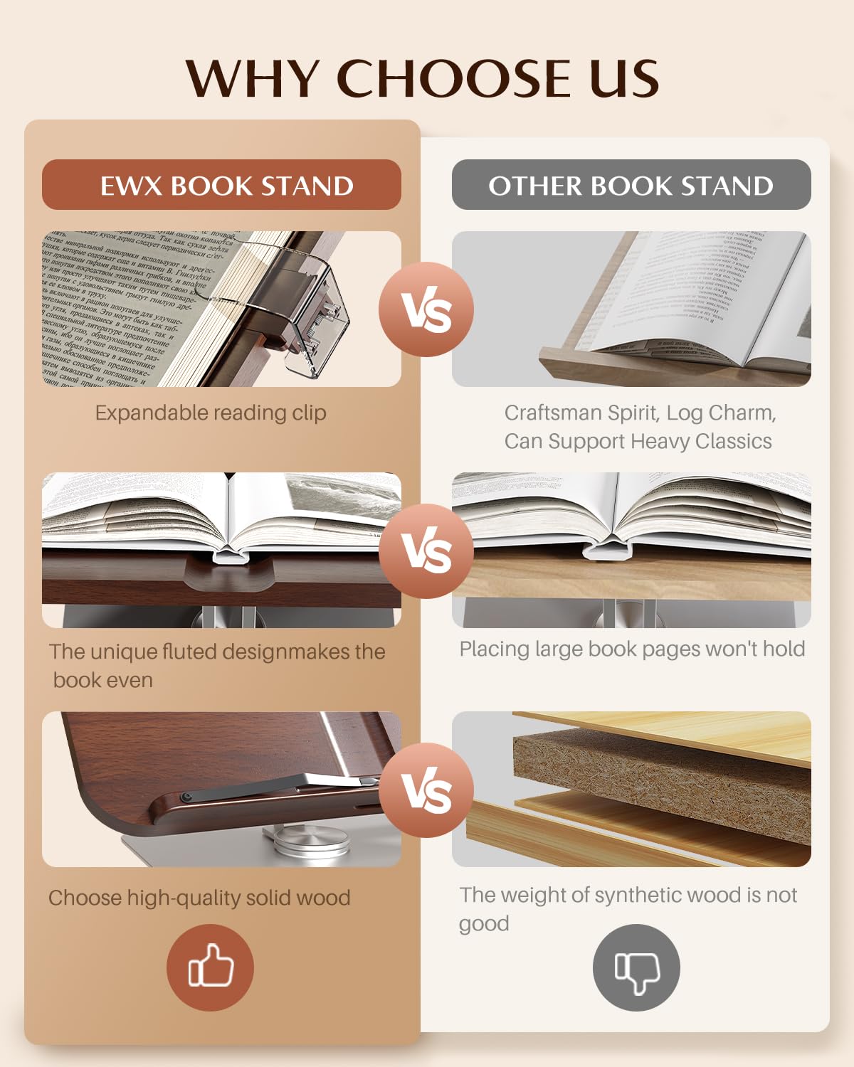 Adjustable Cookbook Stand with 360° Swivel Base
