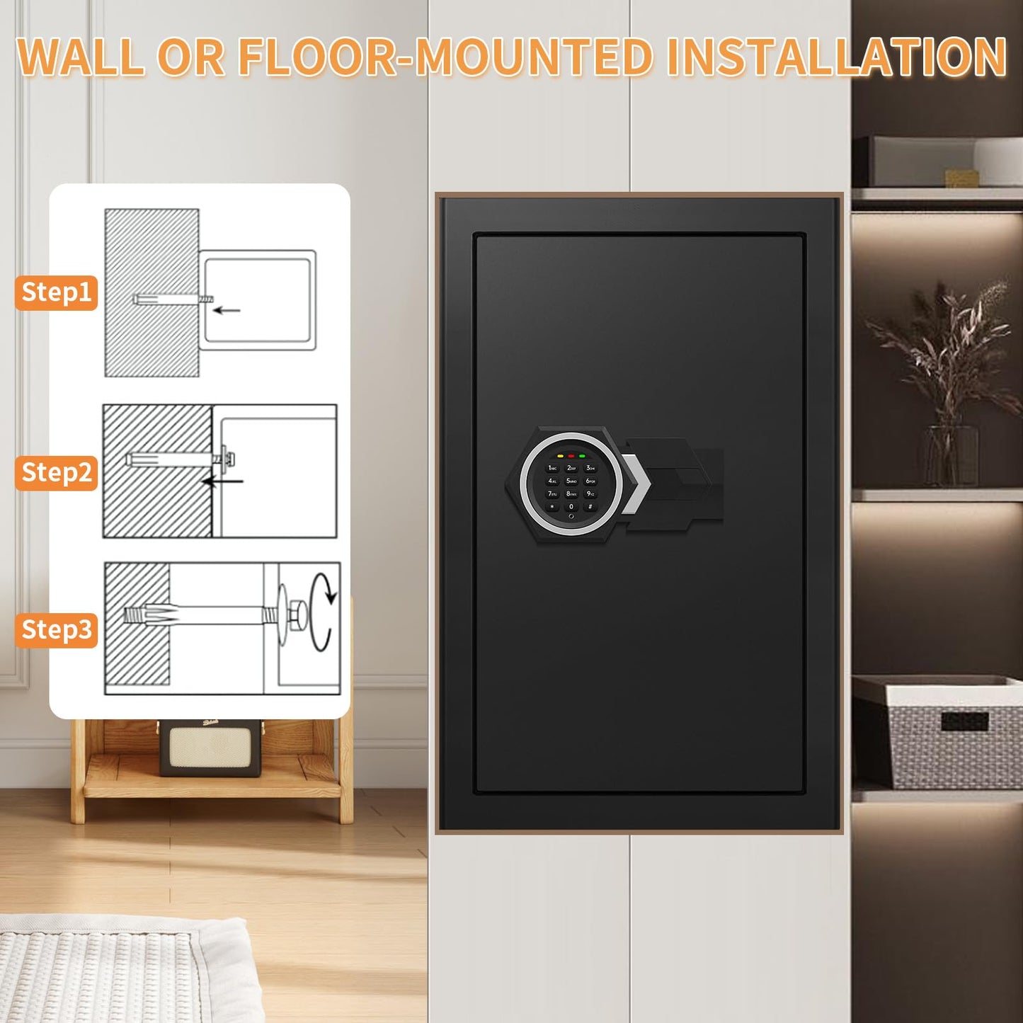 5.1 Cu ft Fireproof Waterproof Security Safe Box