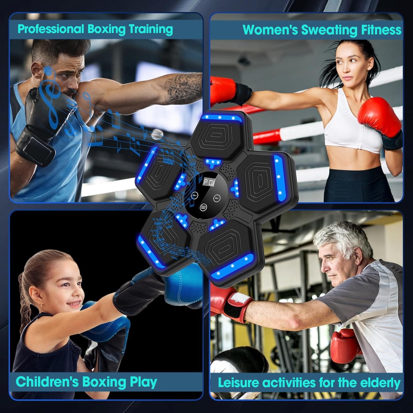 Music Boxing Machine with Smart Bluetooth & Gloves