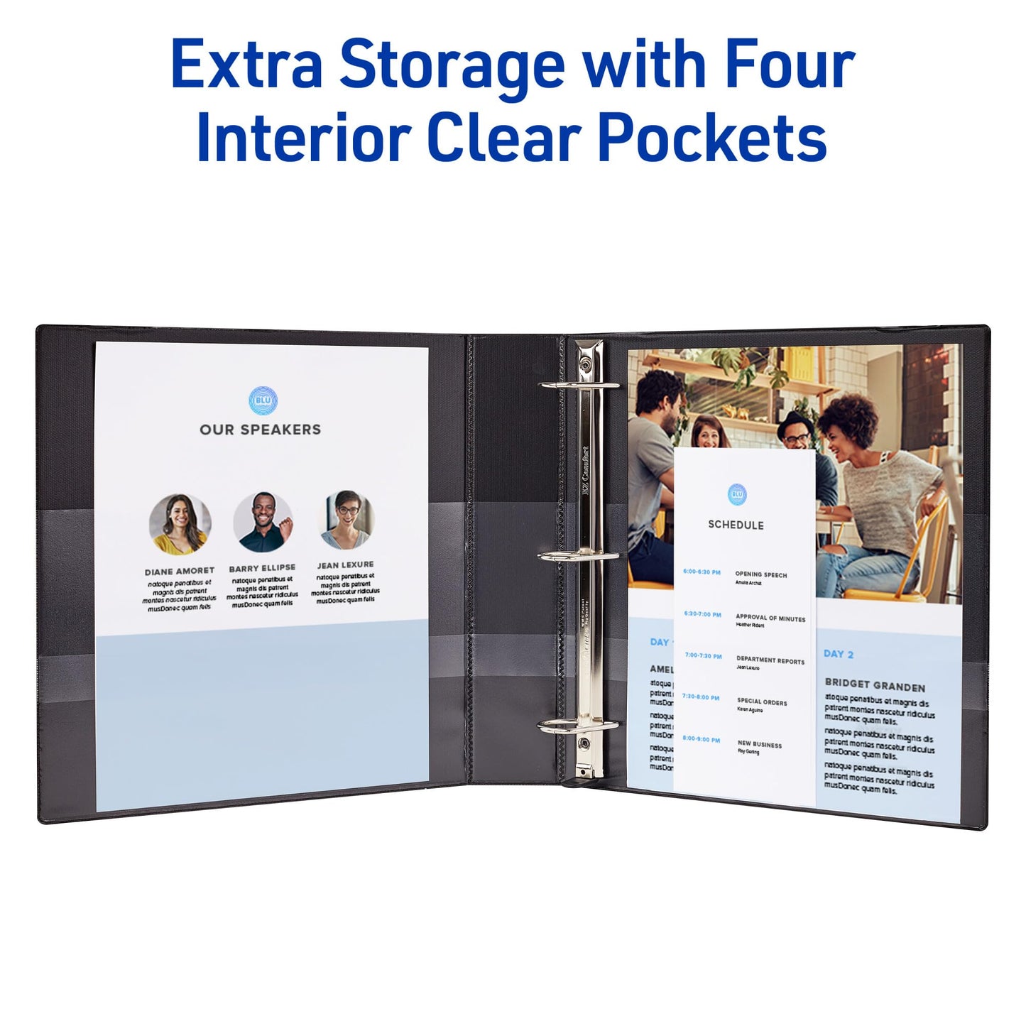 Avery Heavy-Duty 3 Ring Binders, 375 Sheets, 6-Pack