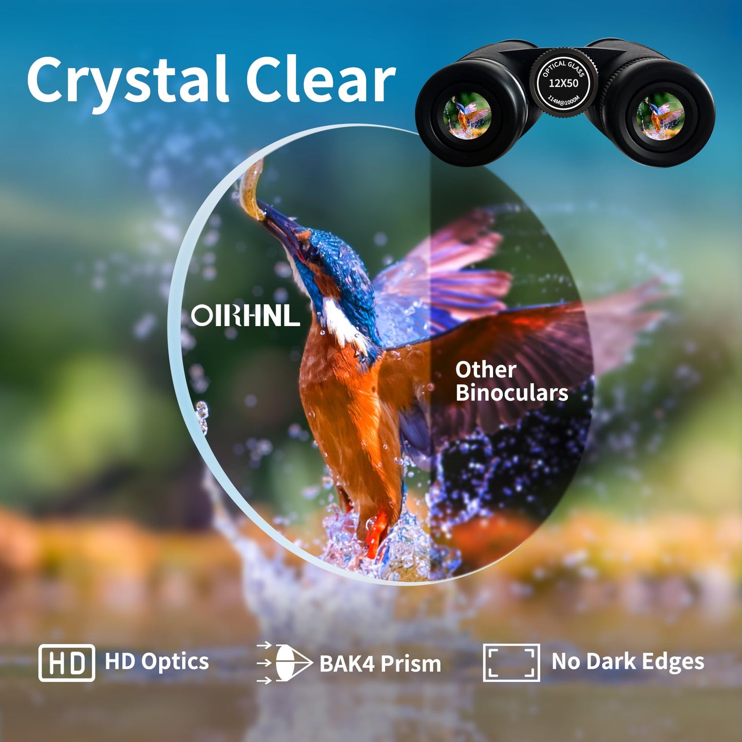 12x50 High Powered Binoculars with Phone Adapter