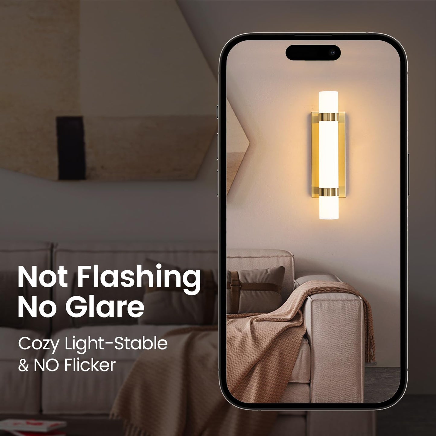 Epinl Gold Dimmable LED Wall Sconces Set of 2
