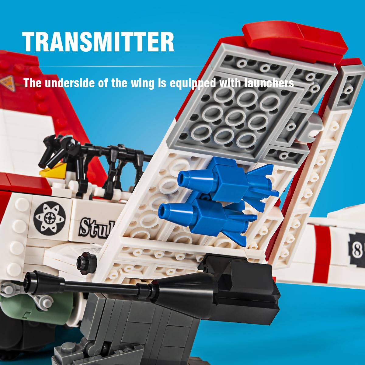 Military Airplane Building Blocks Set, 649 Pieces