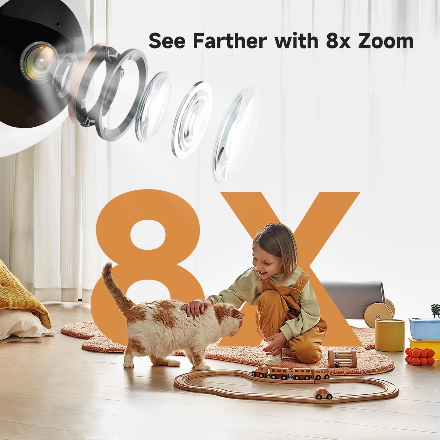 2K Indoor Security Camera with Night Vision