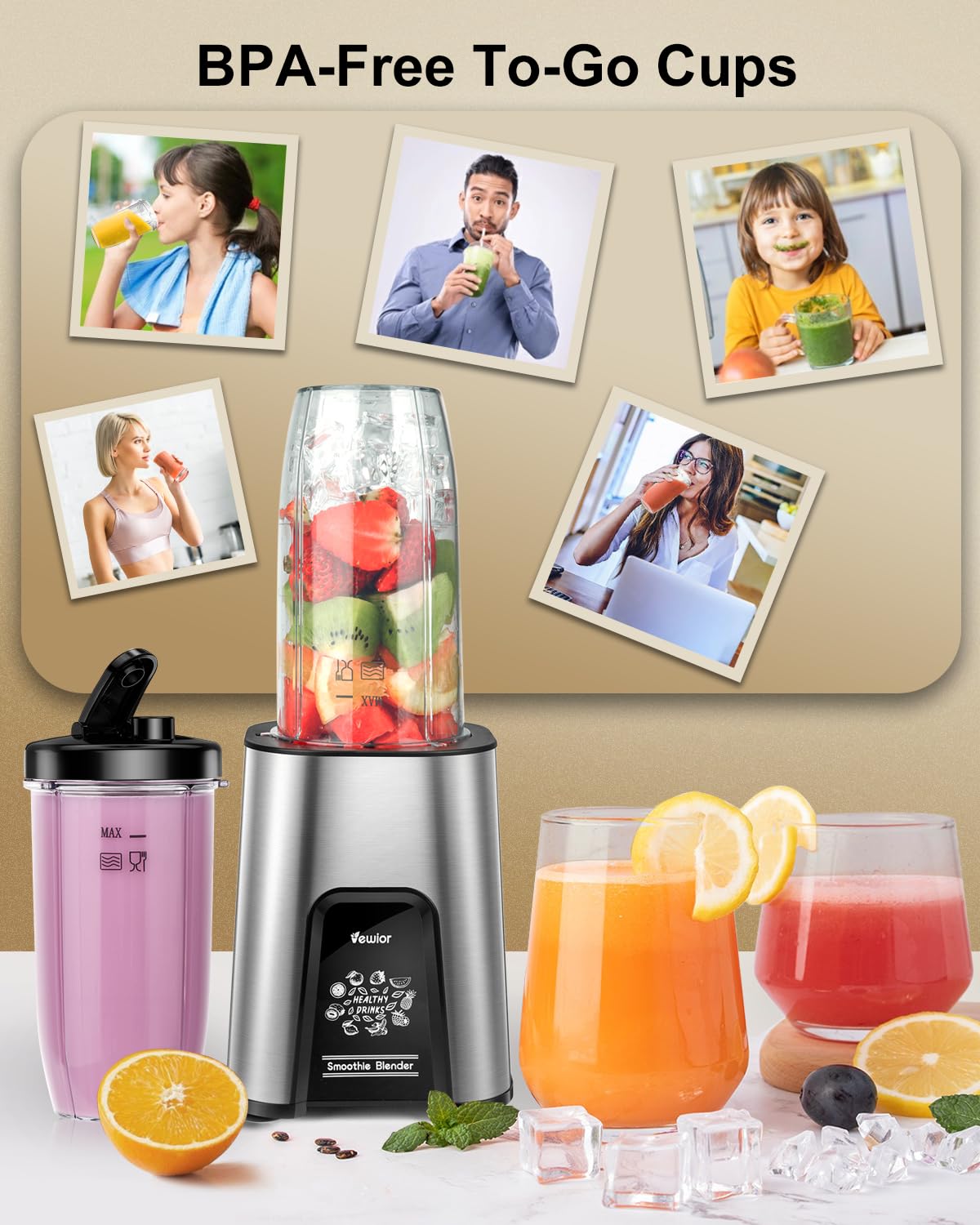 900W Personal Blender for Smoothies and Shakes
