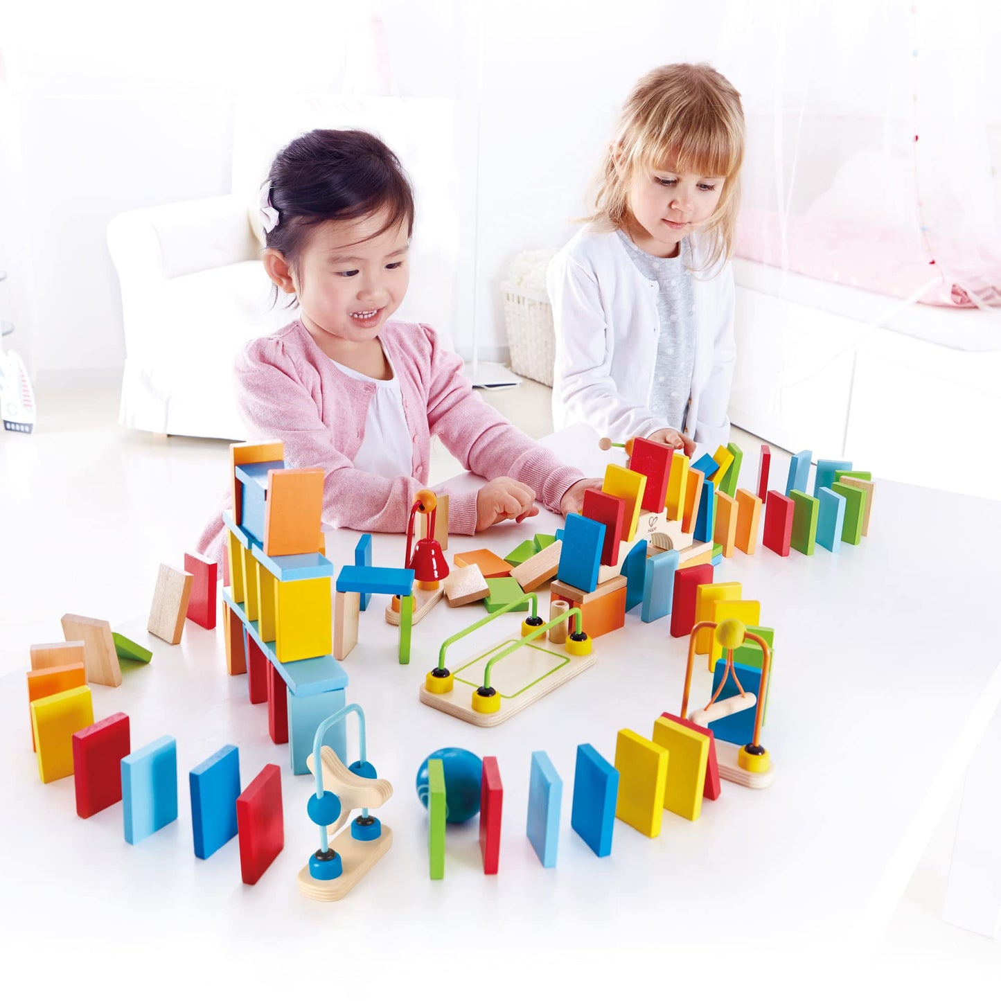 Hape Wooden Domino Set with 107 Building Pieces