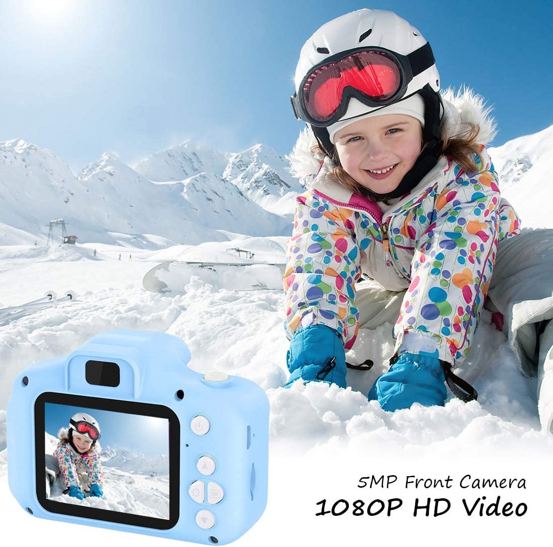 hyleton Kids Camera Toys for 3-8 Year Old Boys Girls,Children Video Toddler Camera with 32G SD Card,Christmas Birthday Festival Gift for Kids(Light Blue)