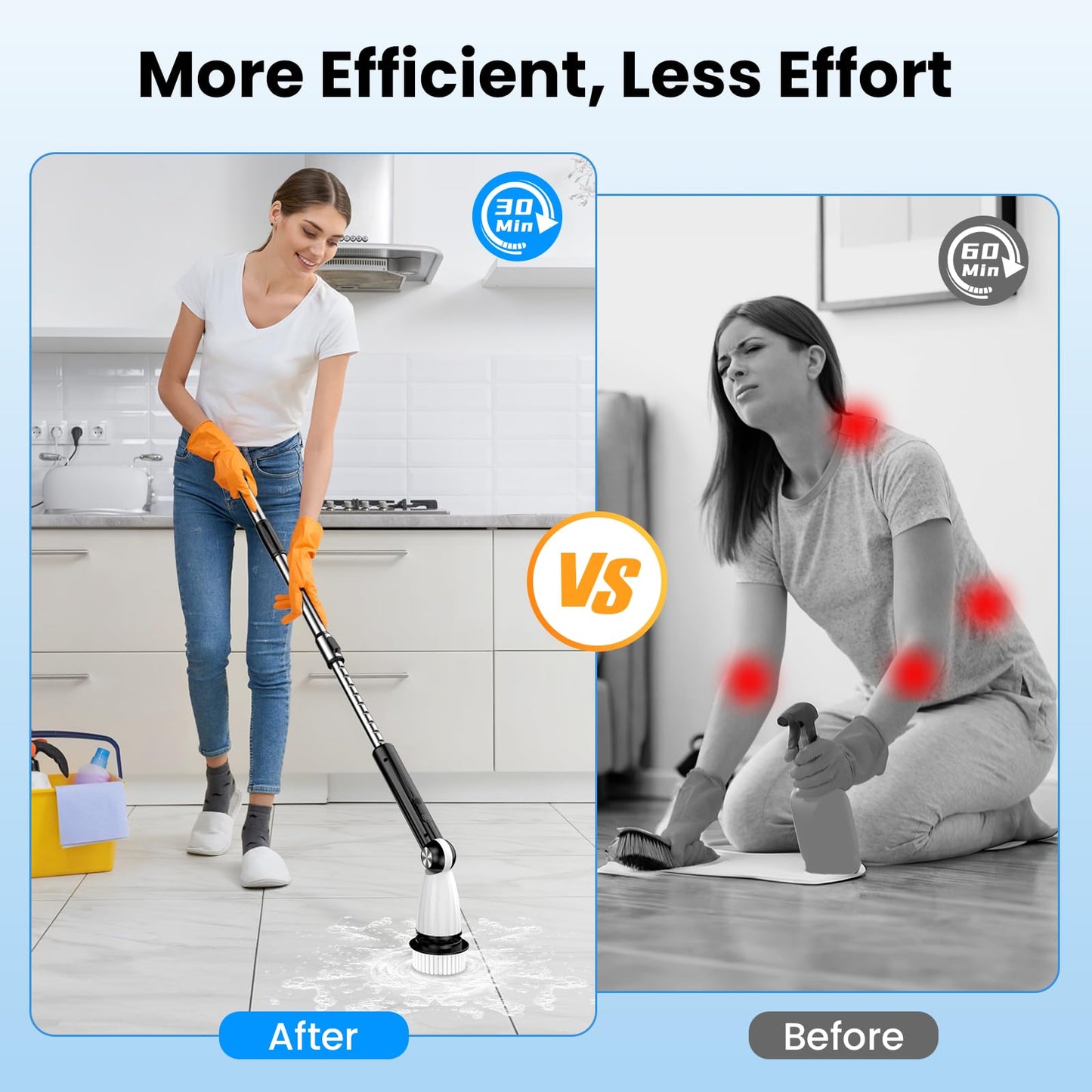 Electric Spin Scrubber for Bathroom and Kitchen