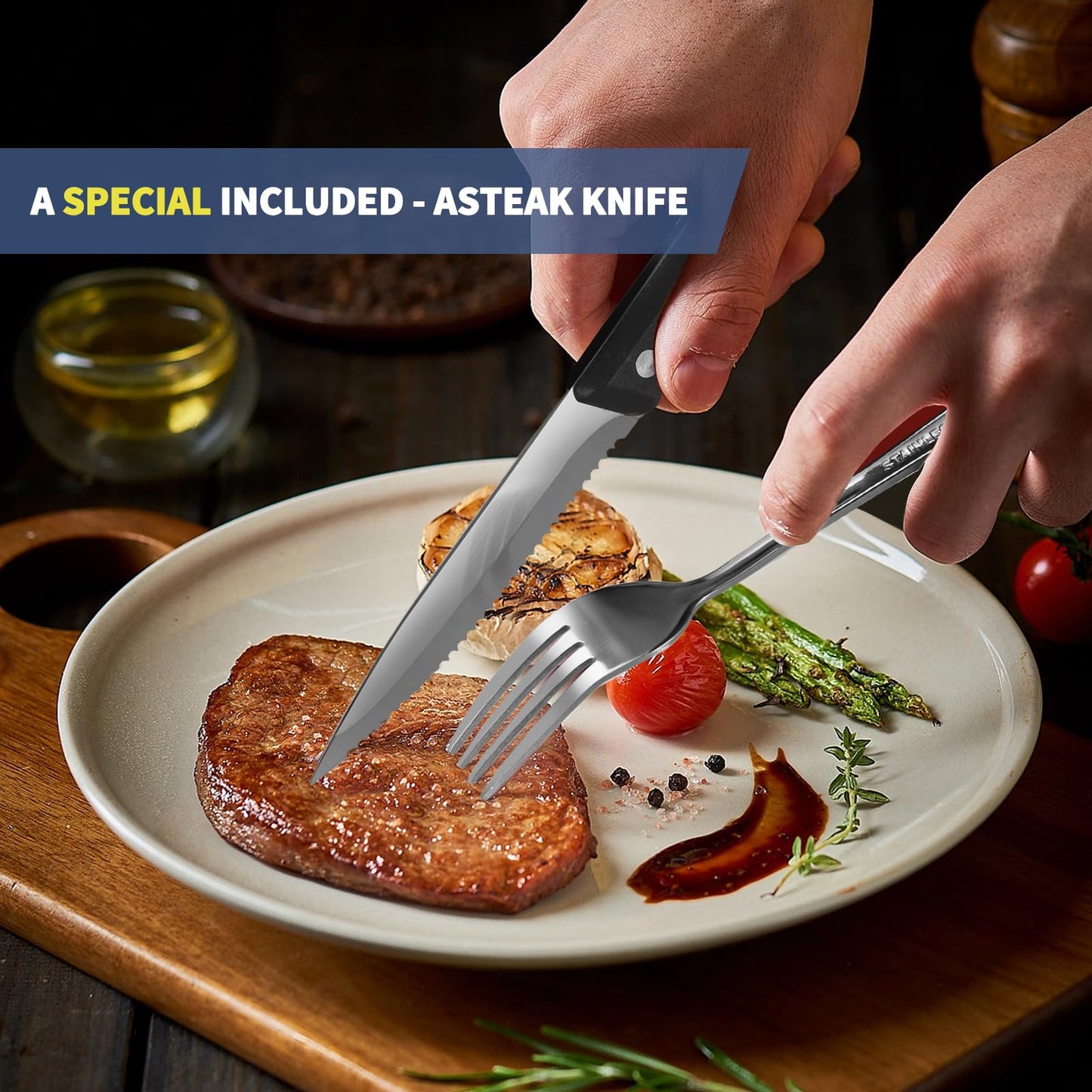 Reusable Stainless Steel Travel Utensil Set with Case