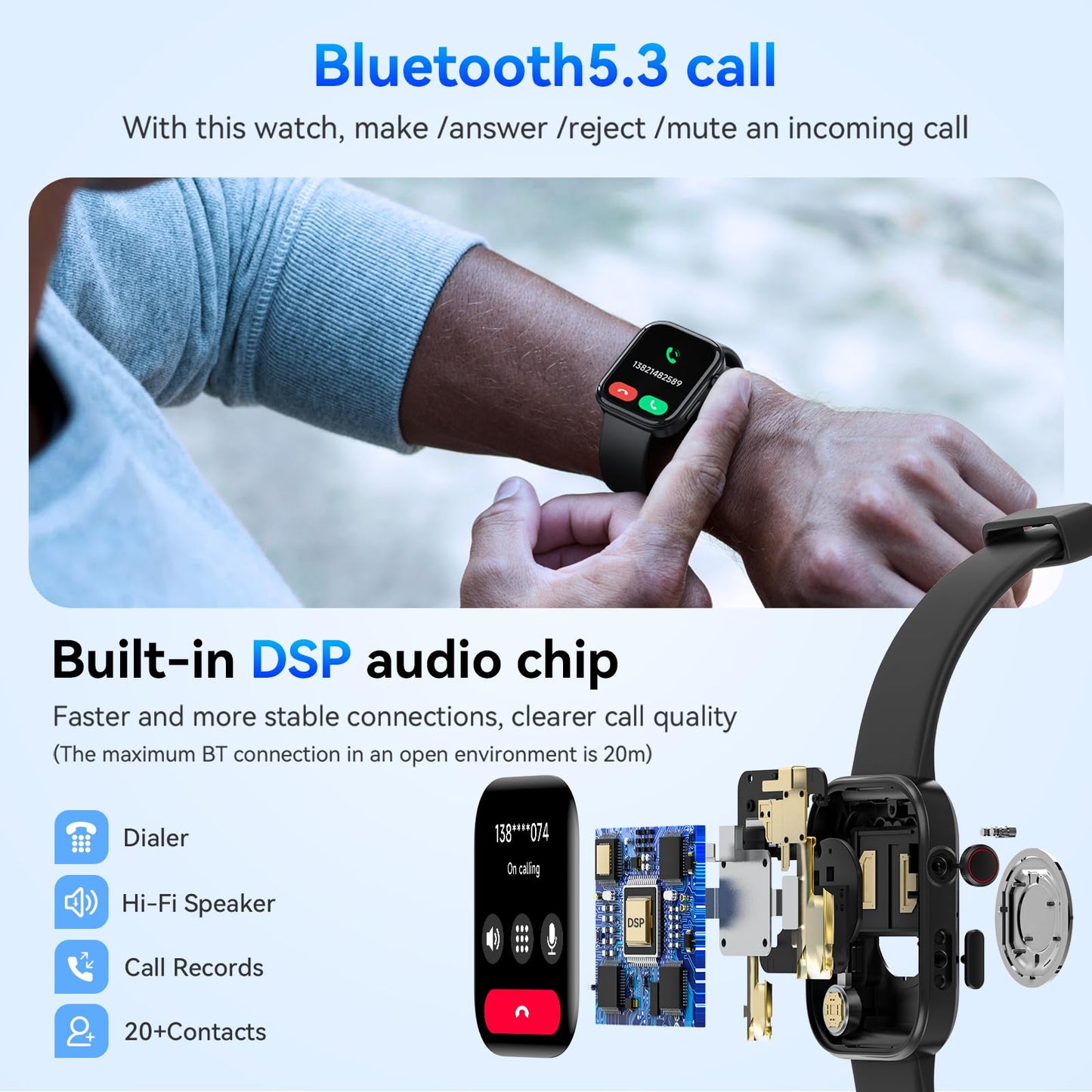 Smart Watch with Health Monitor & Sports Modes