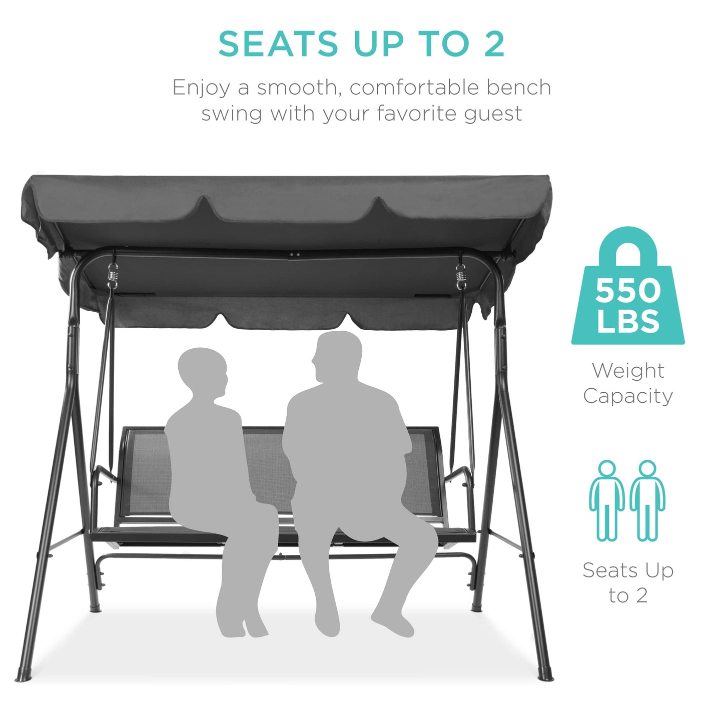 Best Choice 2-Seater Outdoor Canopy Swing Glider