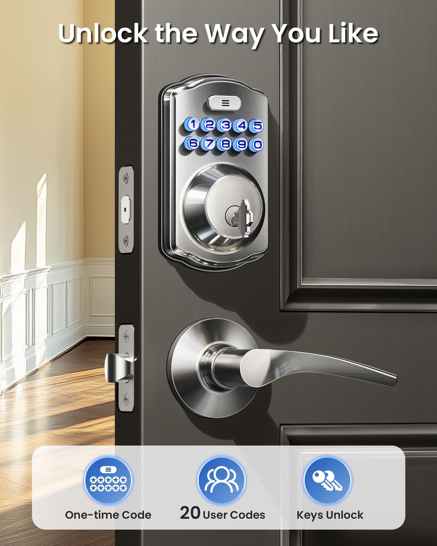 Keyless Entry Door Lock with Digital Keypad