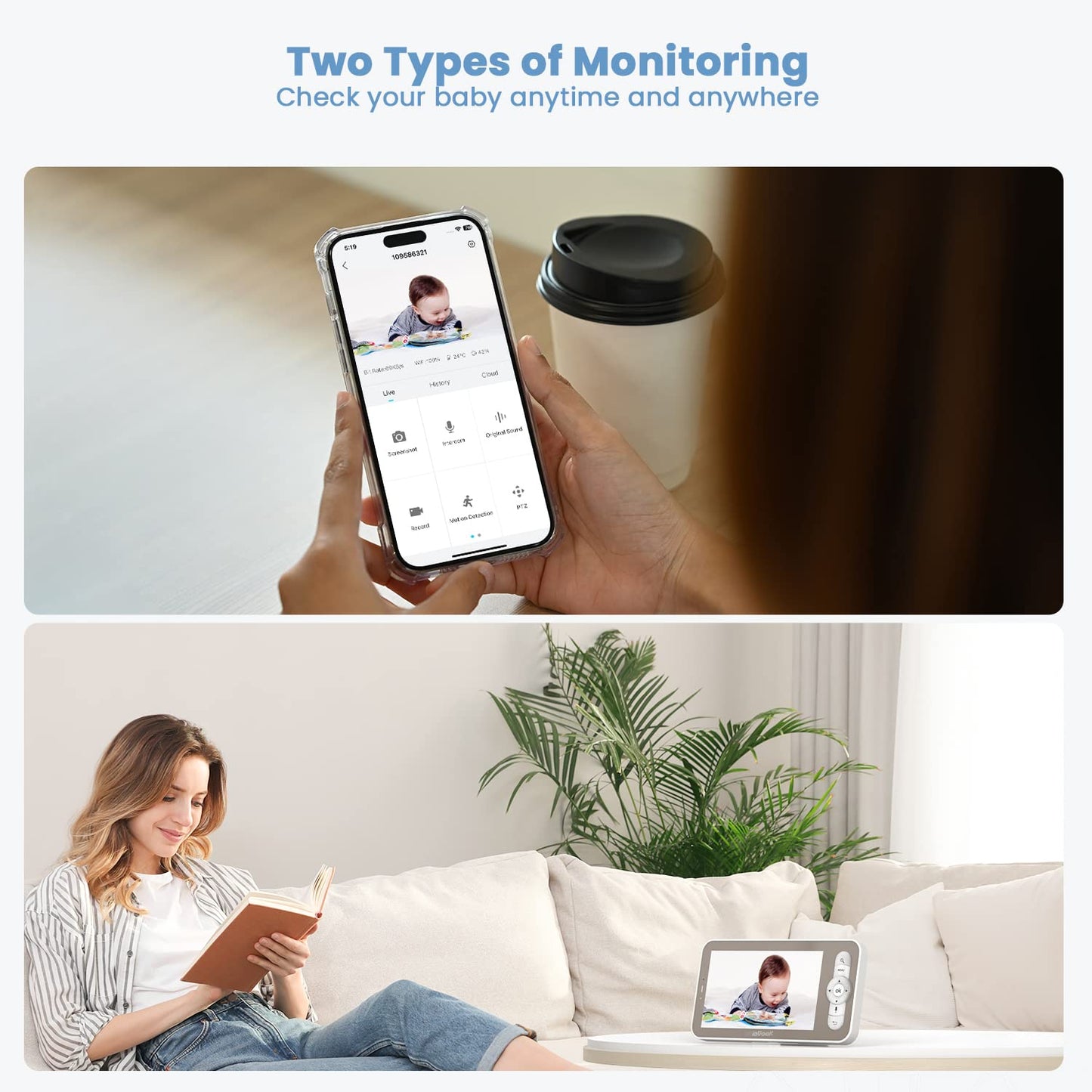 ieGeek 2K Video Baby Monitor with Night Vision