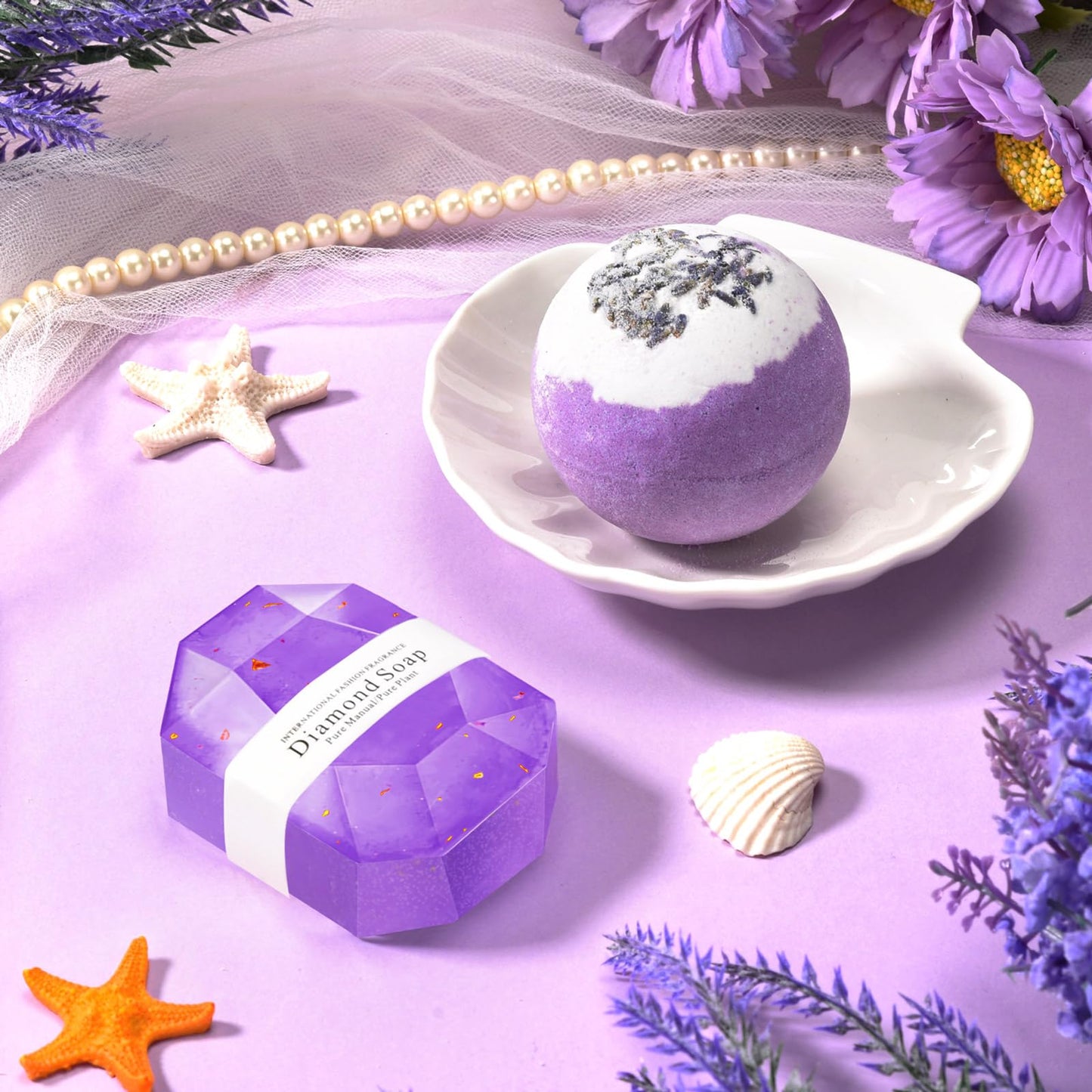 Birthday Gifts for Women, Unique Gifts for Wedding,Christmas, Happy Birthday, Relaxing Purple Gift for Mom Her Wife Sister Girlfriend Daughter Friendship, Self Care Gifts Basket Set for Women