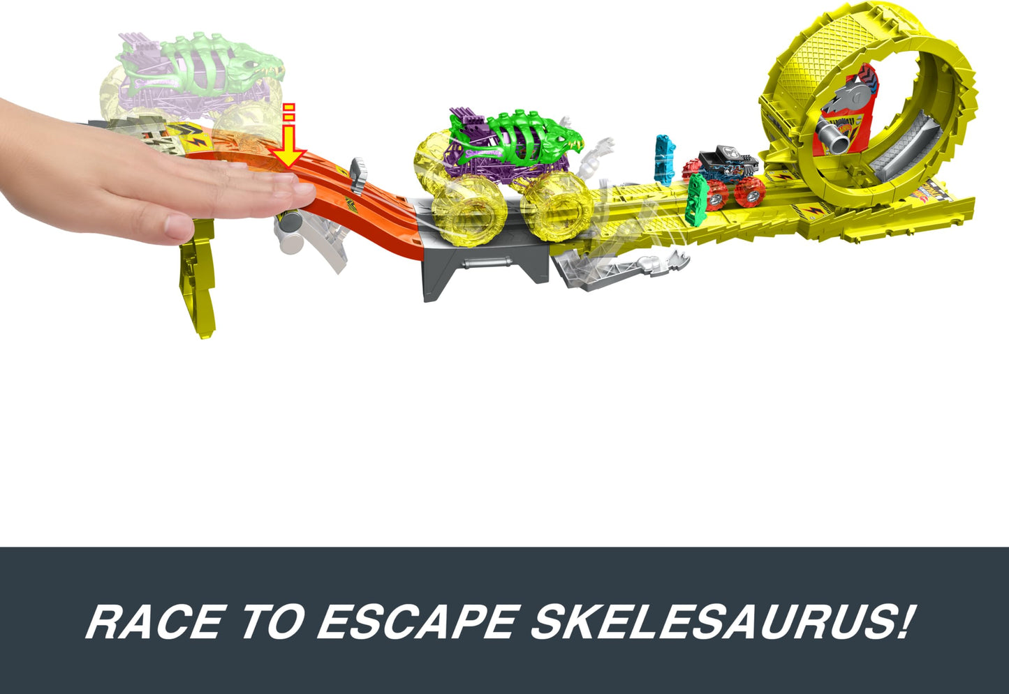 Hot Wheels Monster Trucks Track Set with 2 Trucks