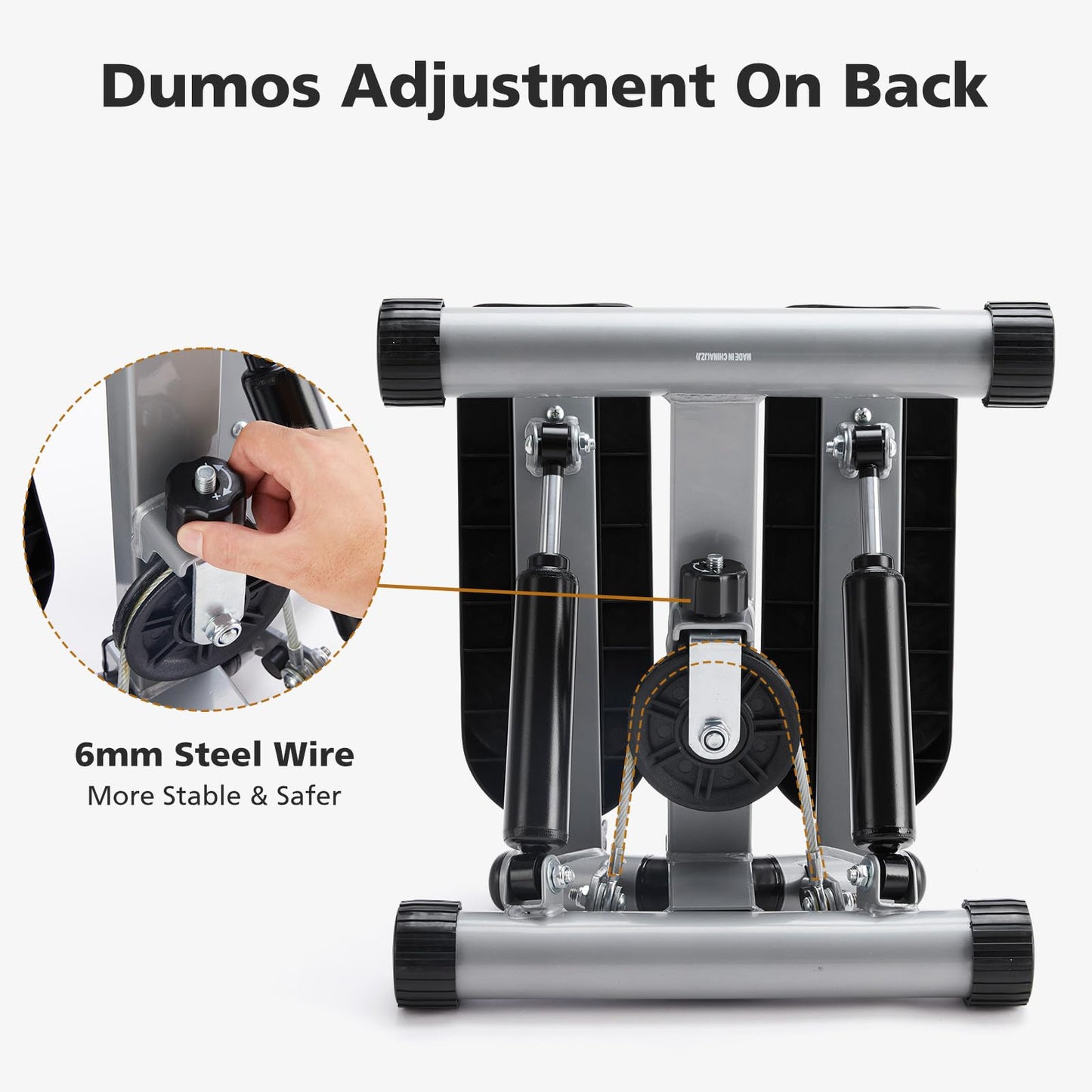 DUMOS Mini Stair Stepper with Resistance Bands