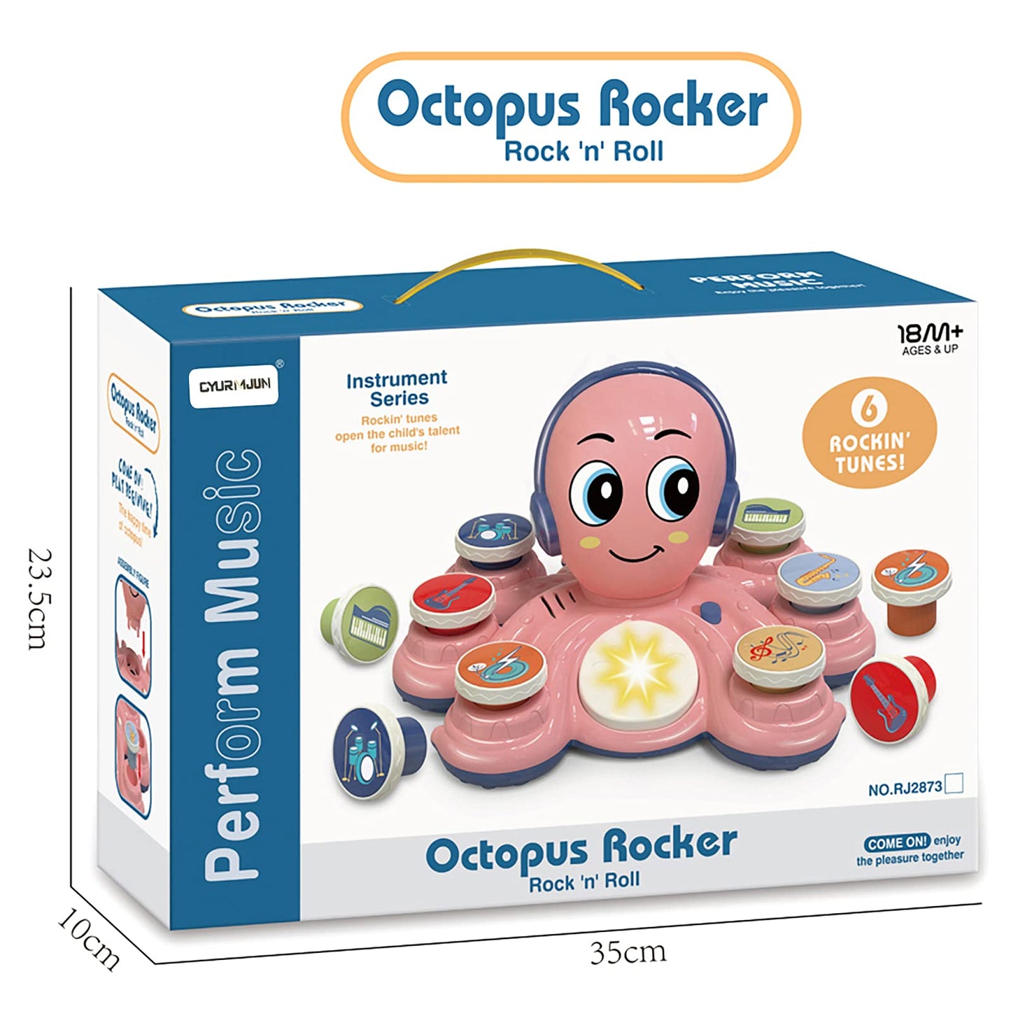 Musical Octopus Toy for Toddlers by CYURMJUN