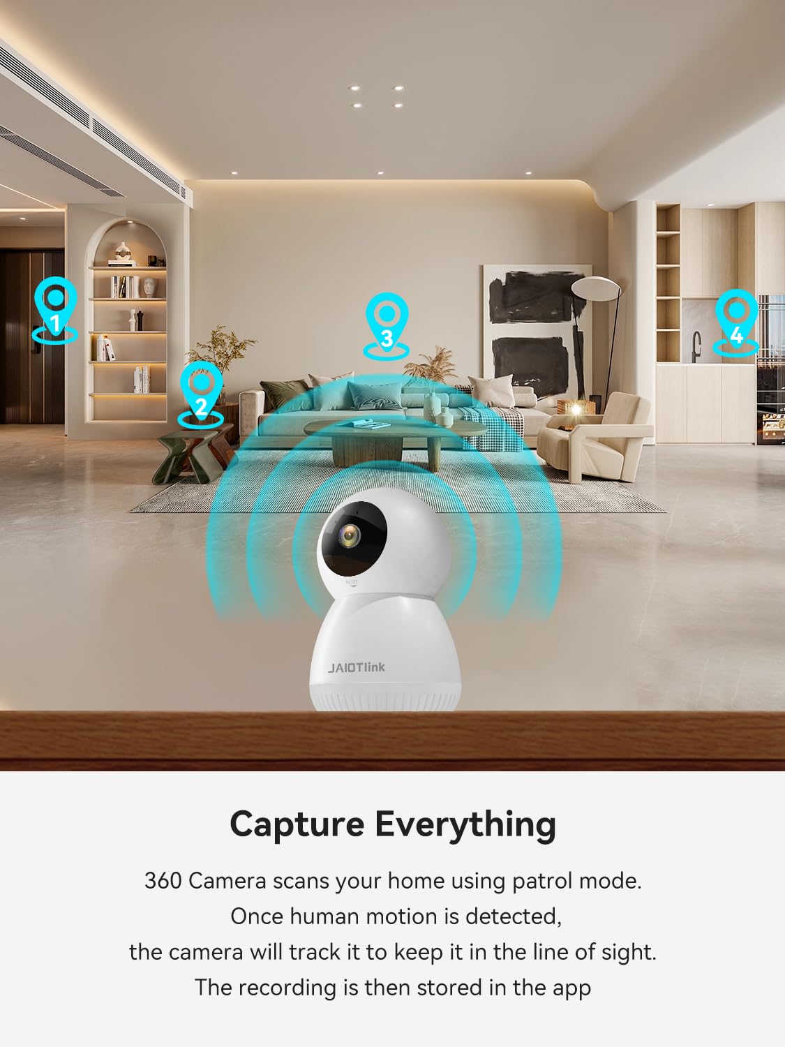 JAIOTlink 2K Indoor Security Camera with Night Vision