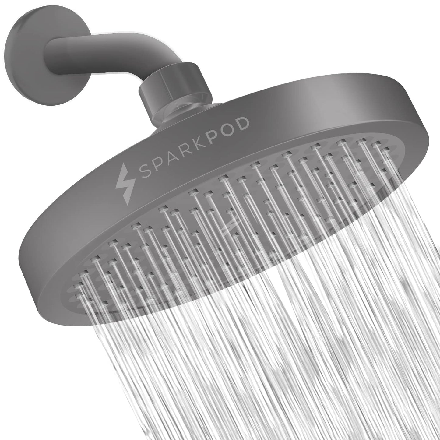 SparkPod High Pressure Rain Shower Head - Charcoal